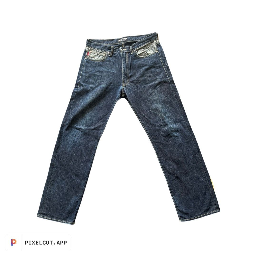 Stussy × Vintage VINTAGE STUSSY DENIM FULLPRINT INSIDE VERY RARE Size US 34 / EU 50 - 2 Thumbnail