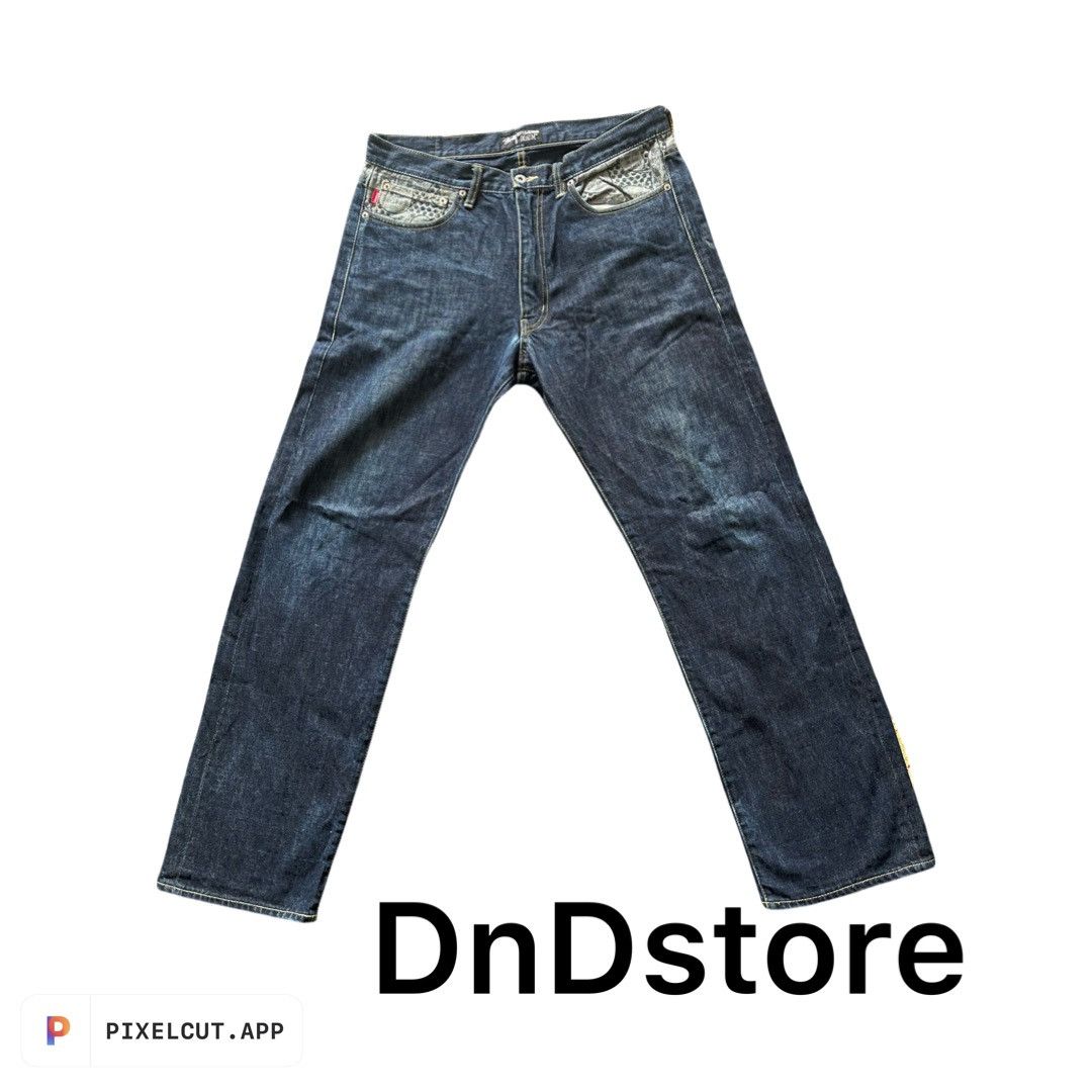 VINTAGE STUSSY DENIM FULLPRINT INSIDE VERY RARE