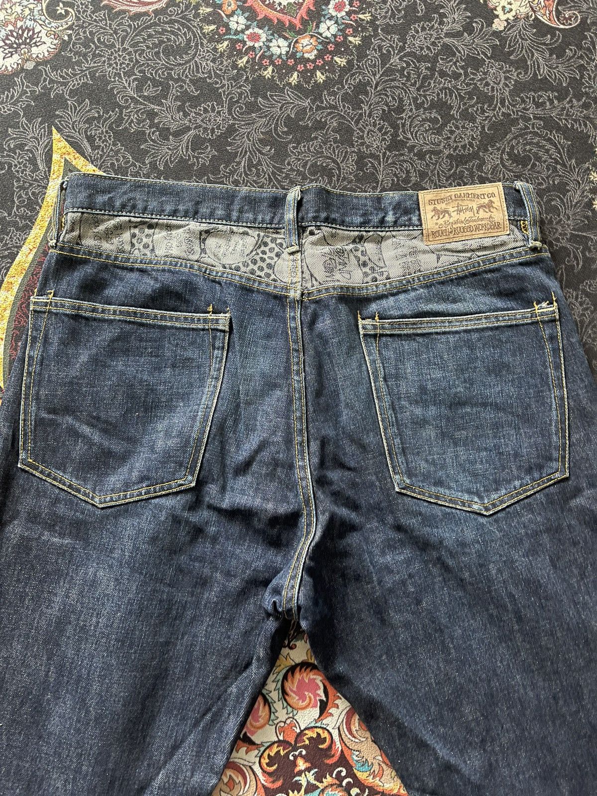 Stussy × Vintage VINTAGE STUSSY DENIM FULLPRINT INSIDE VERY RARE Size US 34 / EU 50 - 9 Thumbnail