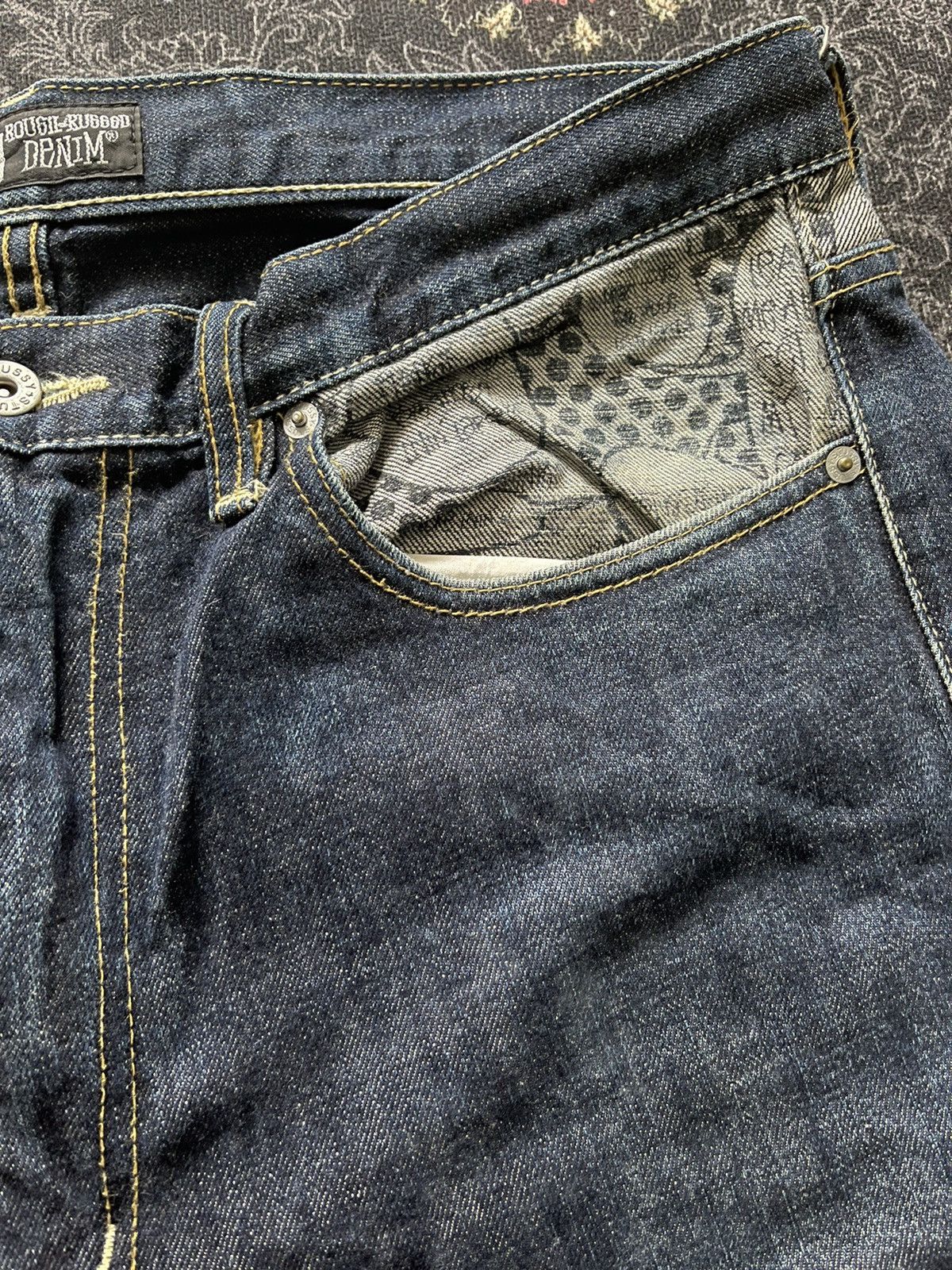 Stussy × Vintage VINTAGE STUSSY DENIM FULLPRINT INSIDE VERY RARE Size US 34 / EU 50 - 10 Thumbnail