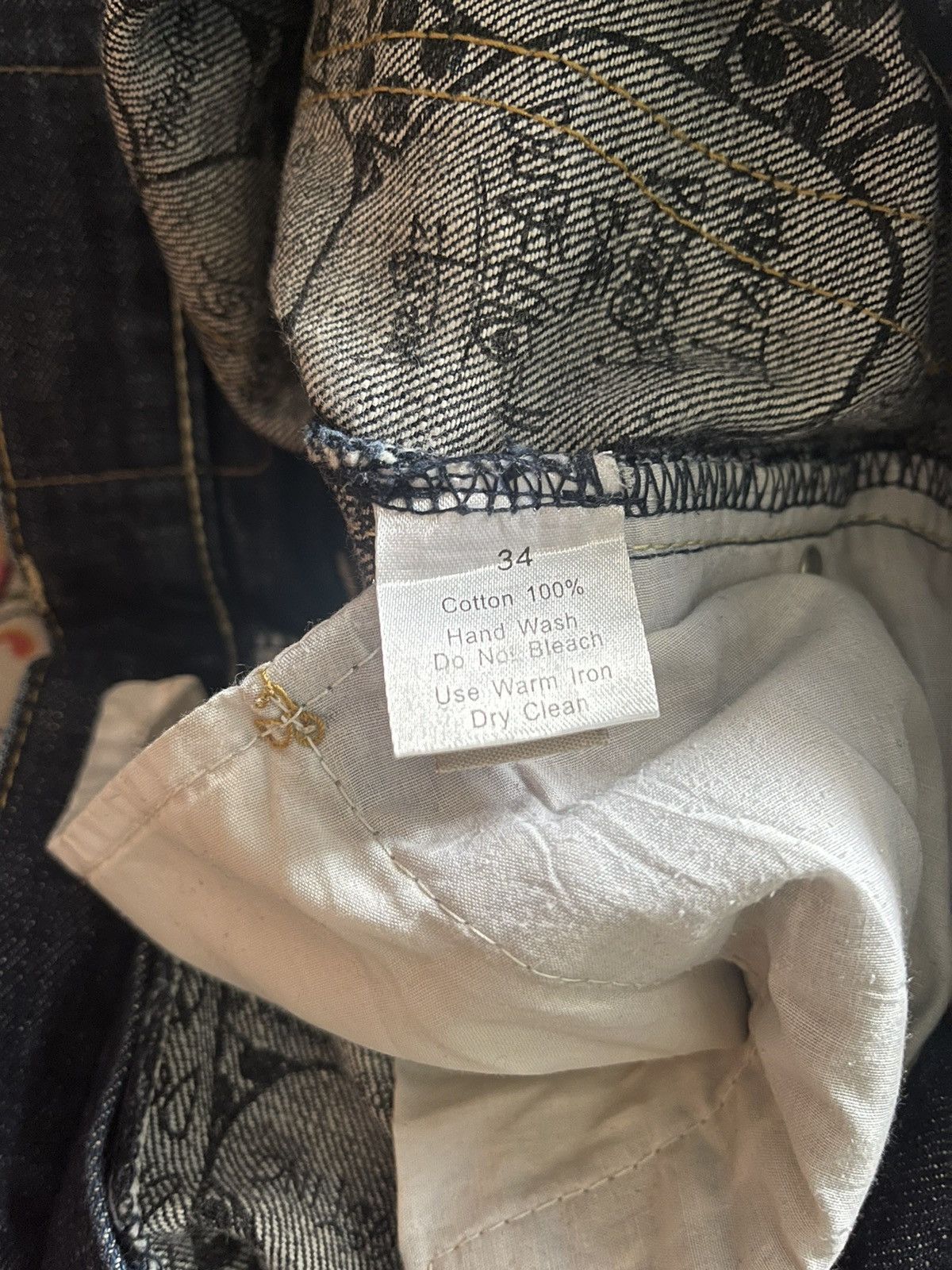 Stussy × Vintage VINTAGE STUSSY DENIM FULLPRINT INSIDE VERY RARE Size US 34 / EU 50 - 7 Thumbnail
