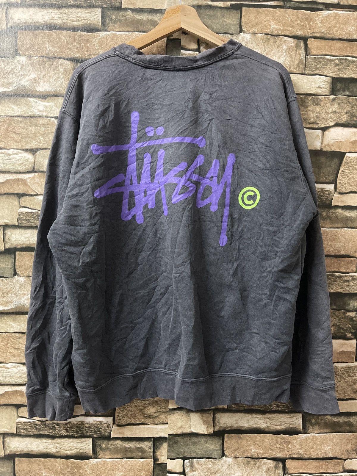 Stussy × Vintage 🔥HOT🔥VINTAGE STUSSY FADED SIGNATURE SWEATSHIRTS VERY RARE Size US L / EU 52-54 / 3 - 1 Thumbnail