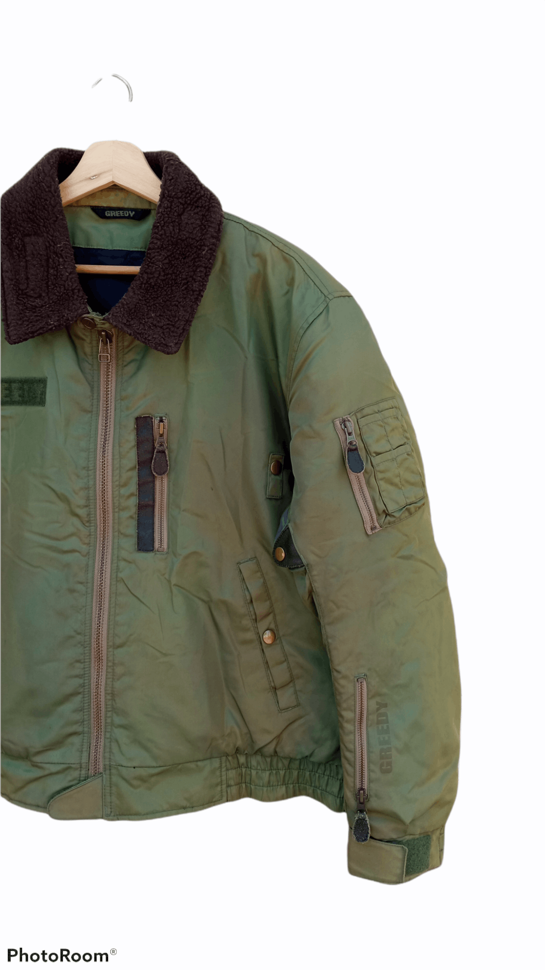 Greedy Genius × Japanese Brand × Vintage 🔥🔥Vintage Style Greedy USAF Inspired Bomber Jacket Size US L / EU 52-54 / 3 - 4 Thumbnail