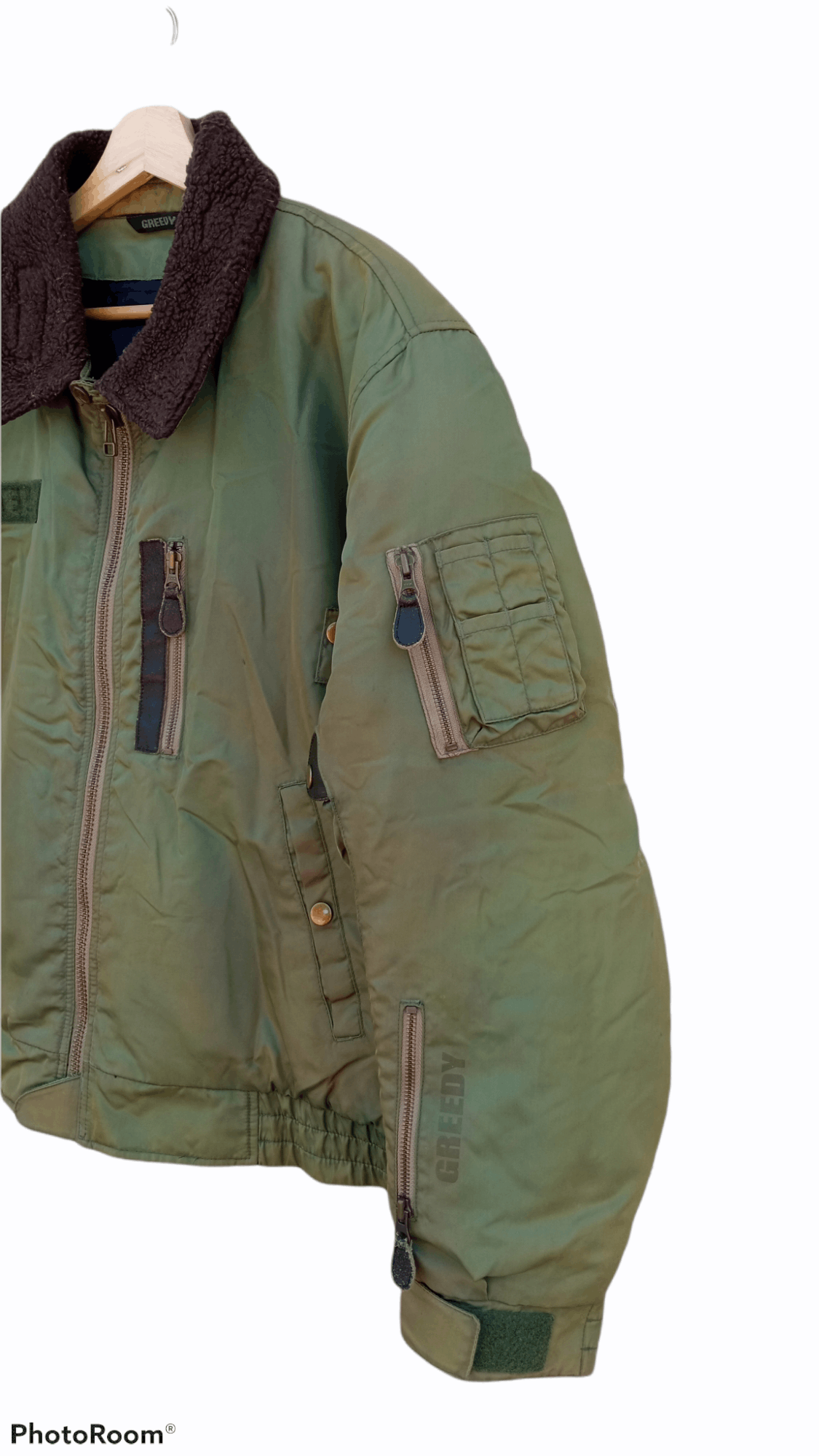 Greedy Genius × Japanese Brand × Vintage 🔥🔥Vintage Style Greedy USAF Inspired Bomber Jacket Size US L / EU 52-54 / 3 - 6 Thumbnail