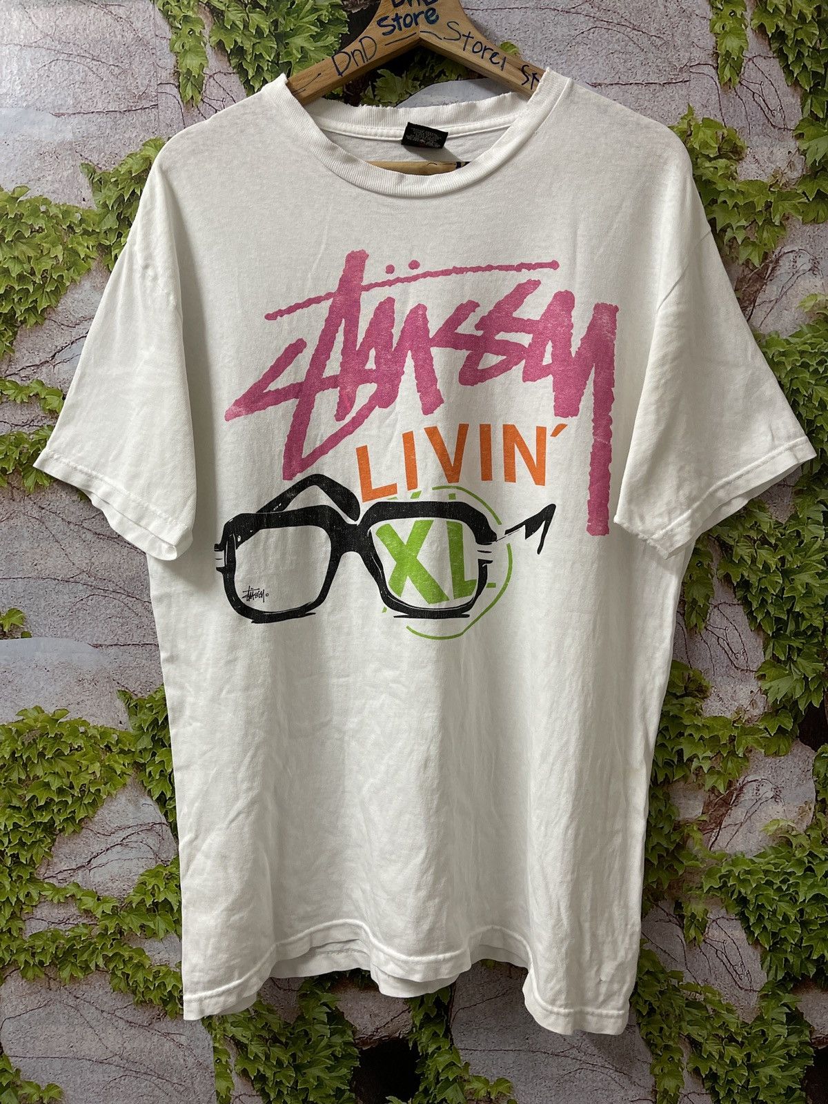 image of Stussy Livin’ XL Tee Very in White, Men's (Size Large)