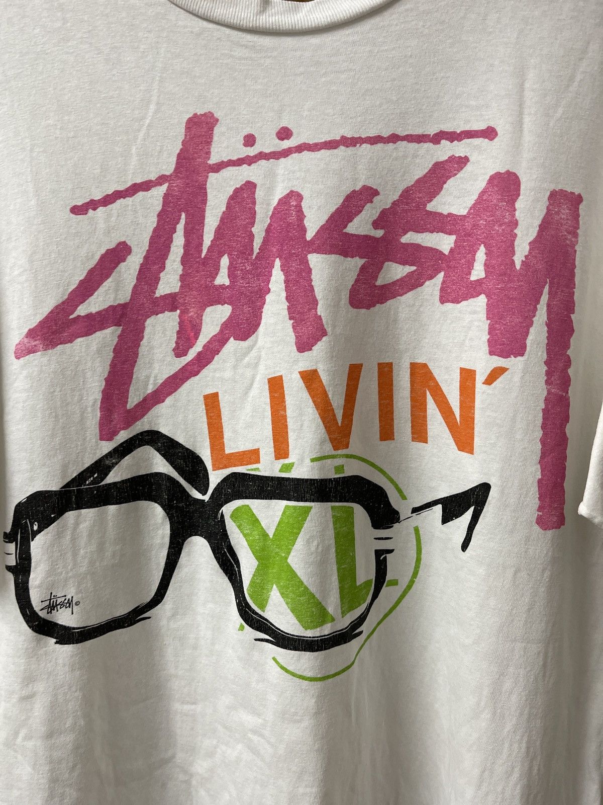 Stussy × Vintage VINTAGE STUSSY LIVIN’ XL TEE VERY RARE Size US L / EU 52-54 / 3 - 8 Thumbnail