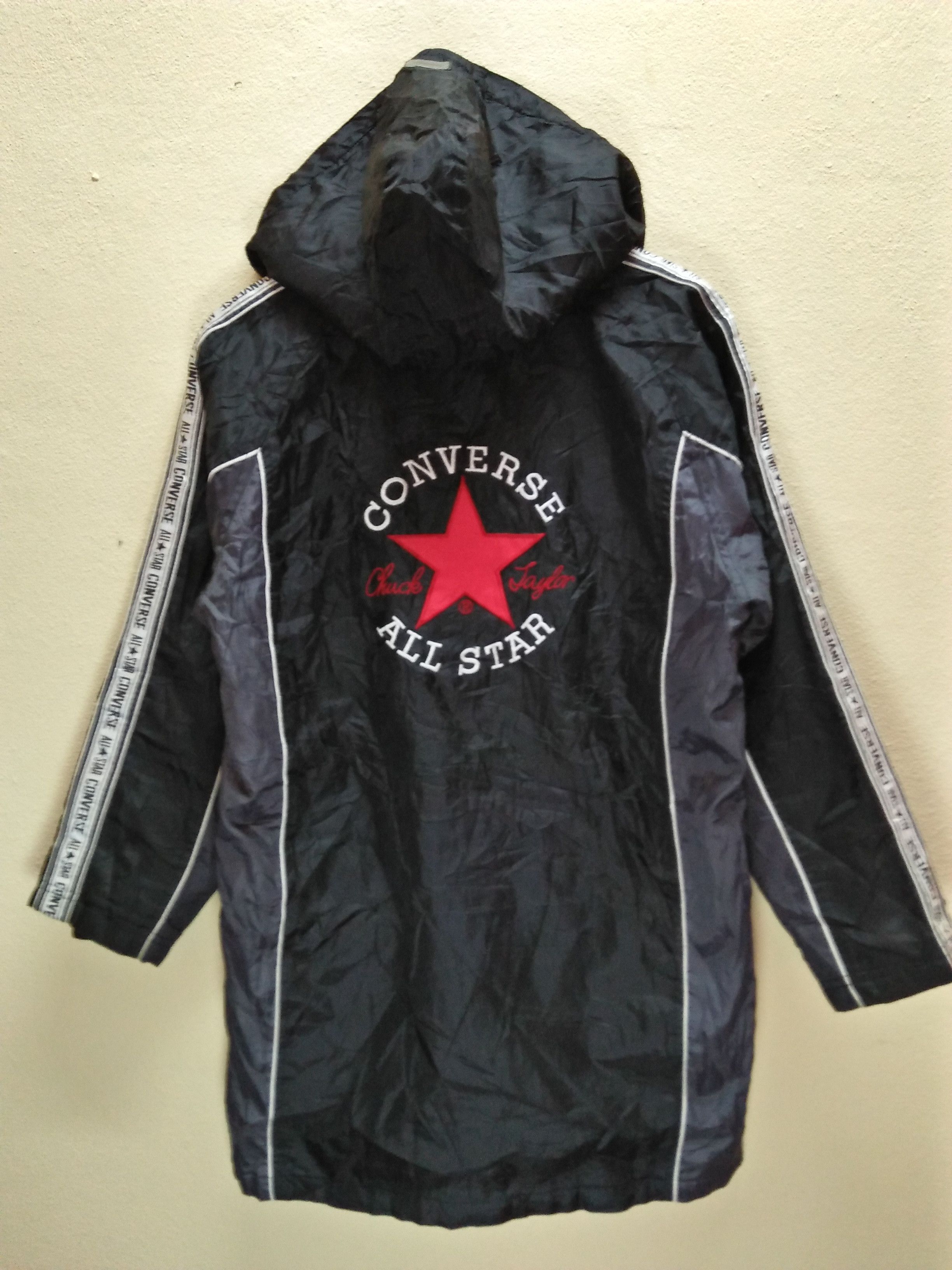 Converse CONVERSE Side Tape Ribbon Embroidered Sherpa Hoodie Parka Size US S / EU 44-46 / 1 - 1 Thumbnail