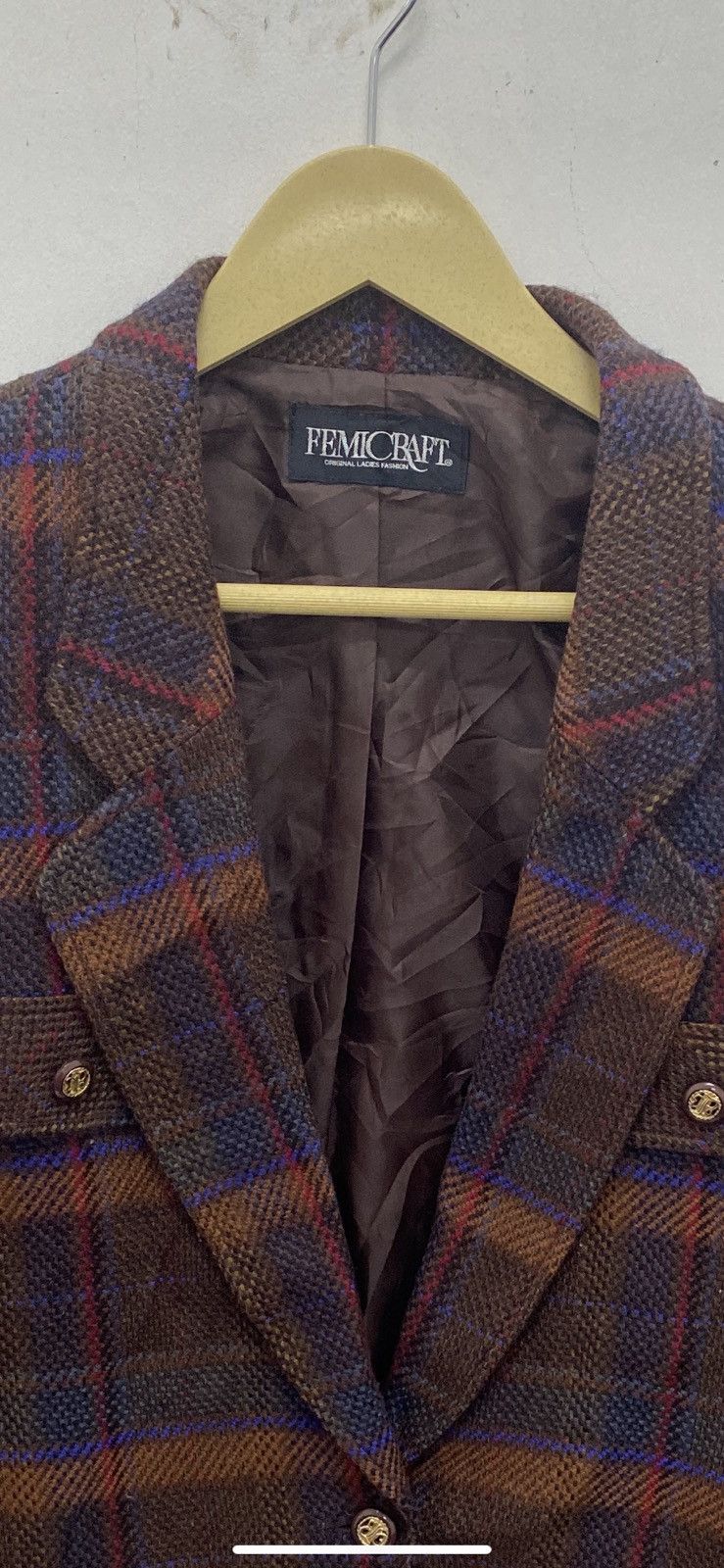 Japanese Brand Vintage Femicraft Wool Bombers Jacket Issey miyake inspired Size US M / EU 48-50 / 2 - 7 Thumbnail
