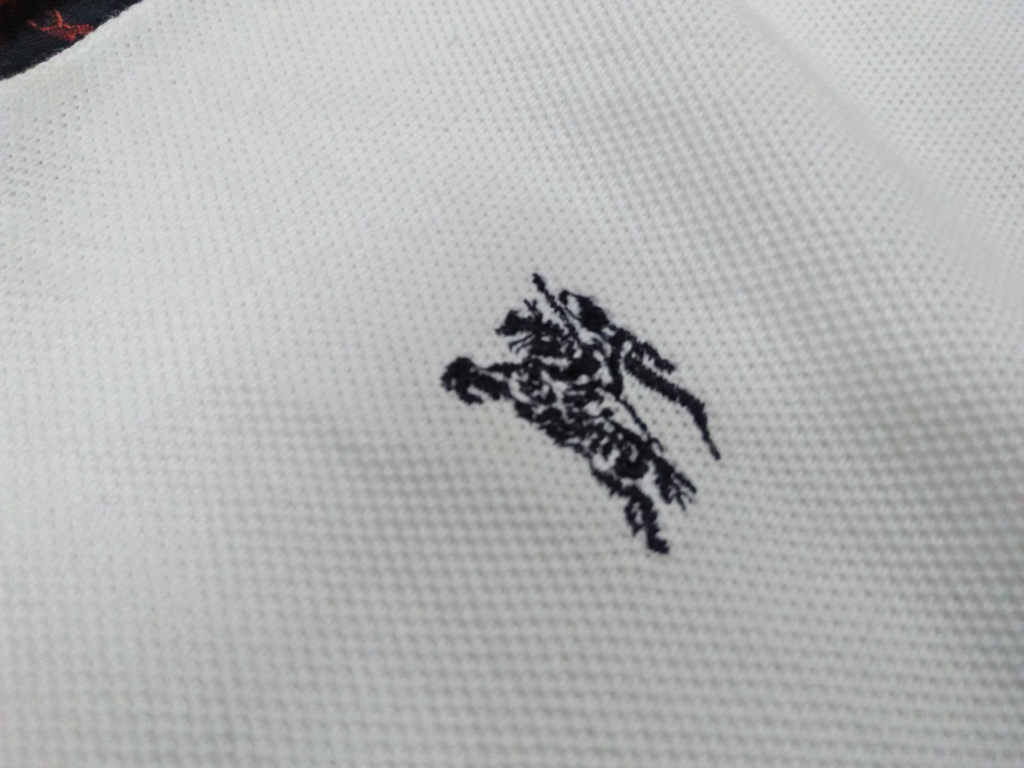 Burberry BURBERRYS REGD Embroidered Logo White Color Polo. Size US M / EU 48-50 / 2 - 10 Thumbnail