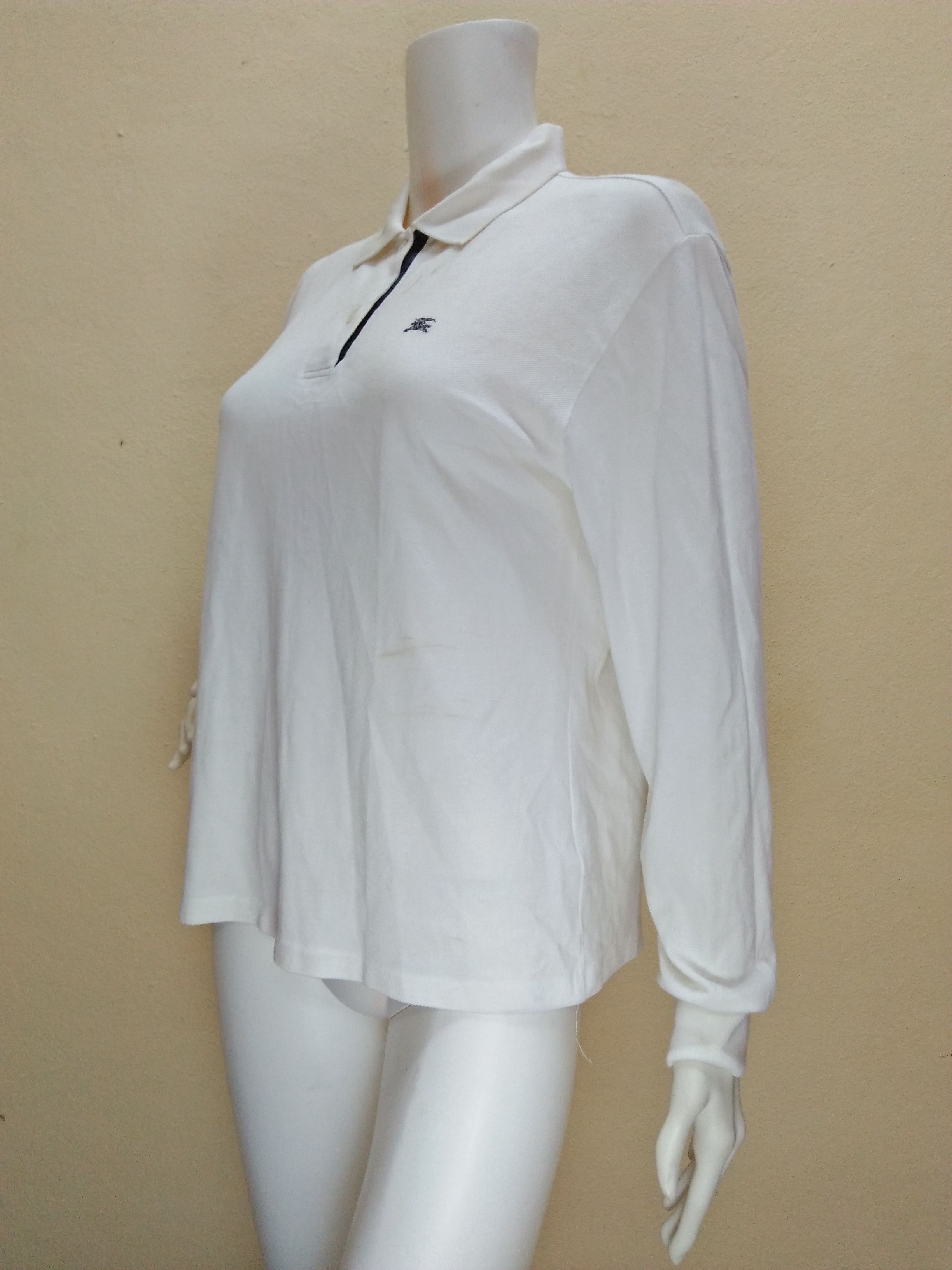 Burberry BURBERRYS REGD Embroidered Logo White Color Polo. Size US M / EU 48-50 / 2 - 6 Thumbnail