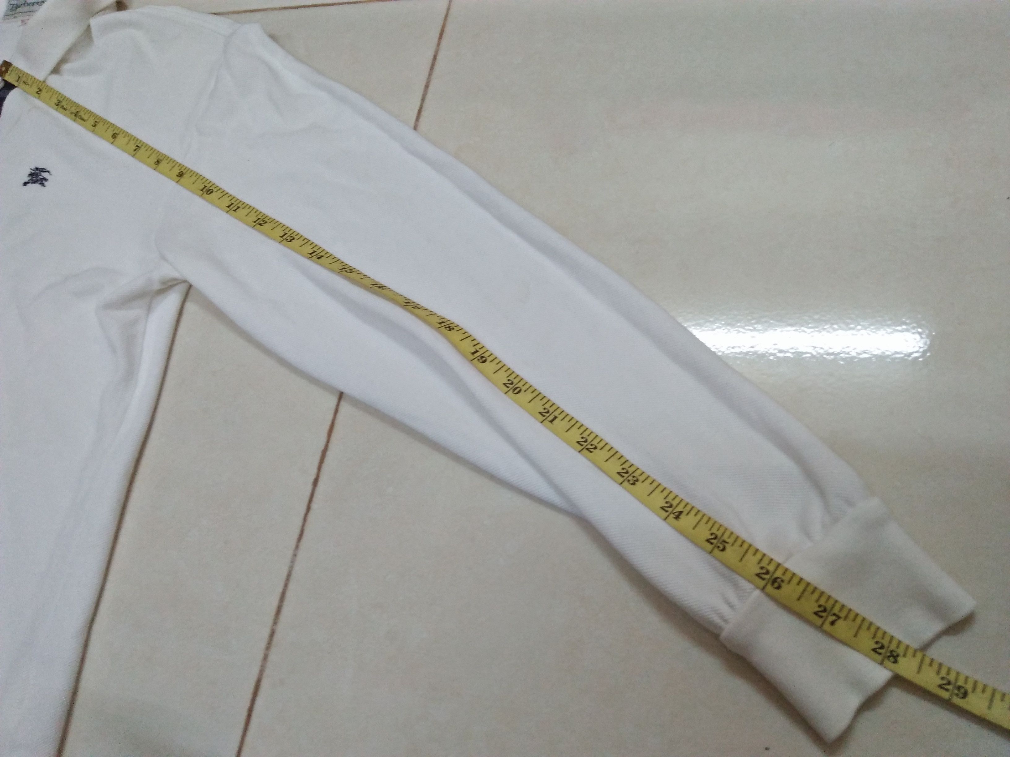 Burberry BURBERRYS REGD Embroidered Logo White Color Polo. Size US M / EU 48-50 / 2 - 13 Thumbnail