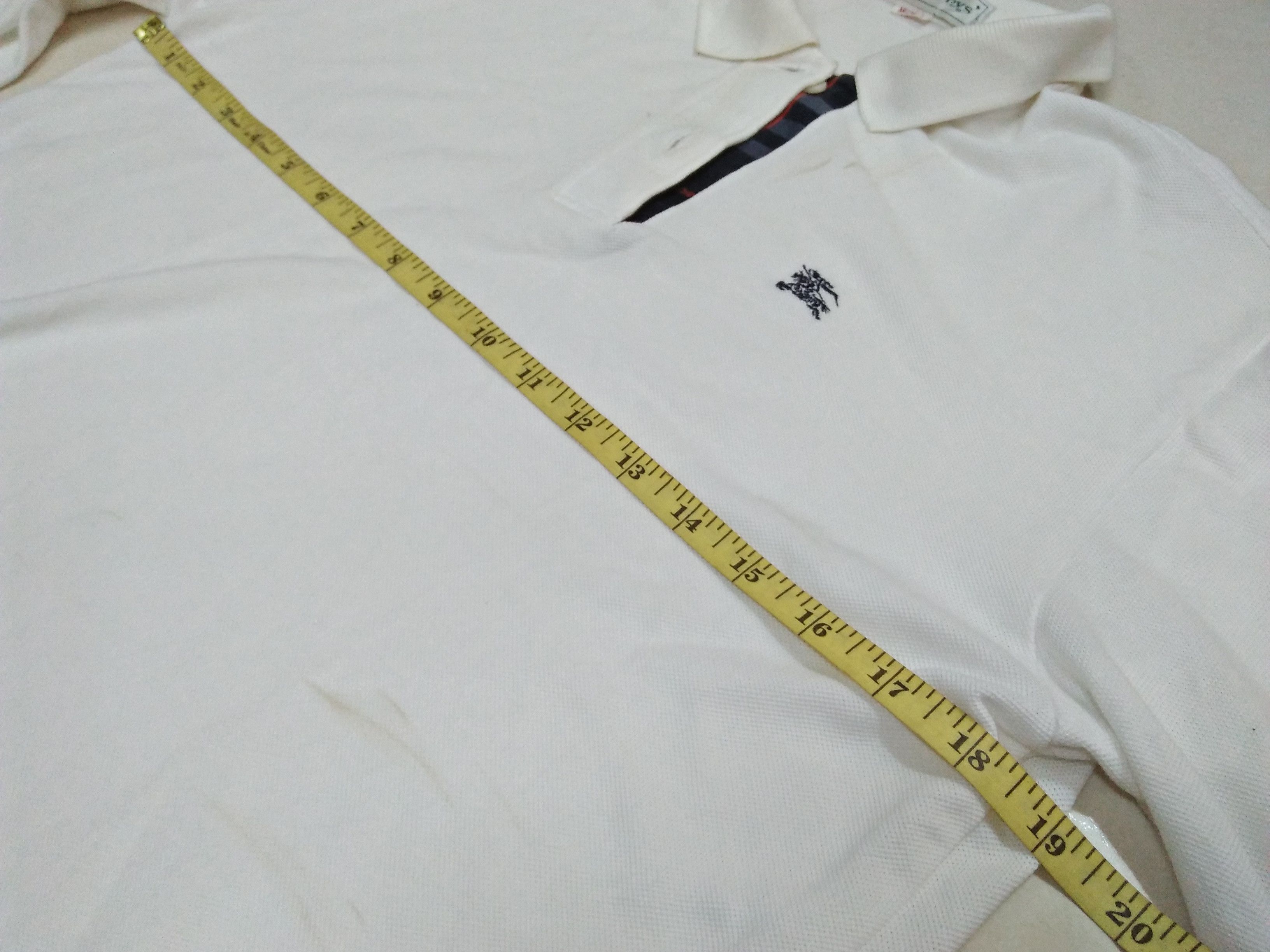 Burberry BURBERRYS REGD Embroidered Logo White Color Polo. Size US M / EU 48-50 / 2 - 11 Thumbnail