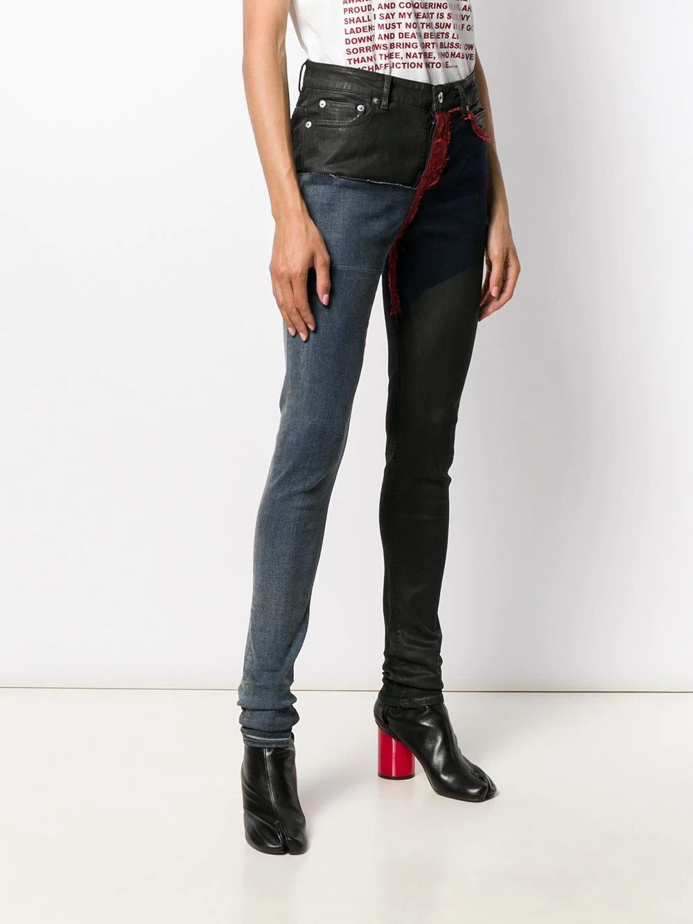 Rick Owens Drkshdw Rick Owens DRKSHDW Patchwork Detroit Cut Denim Size US 32 / EU 48 - 5 Thumbnail