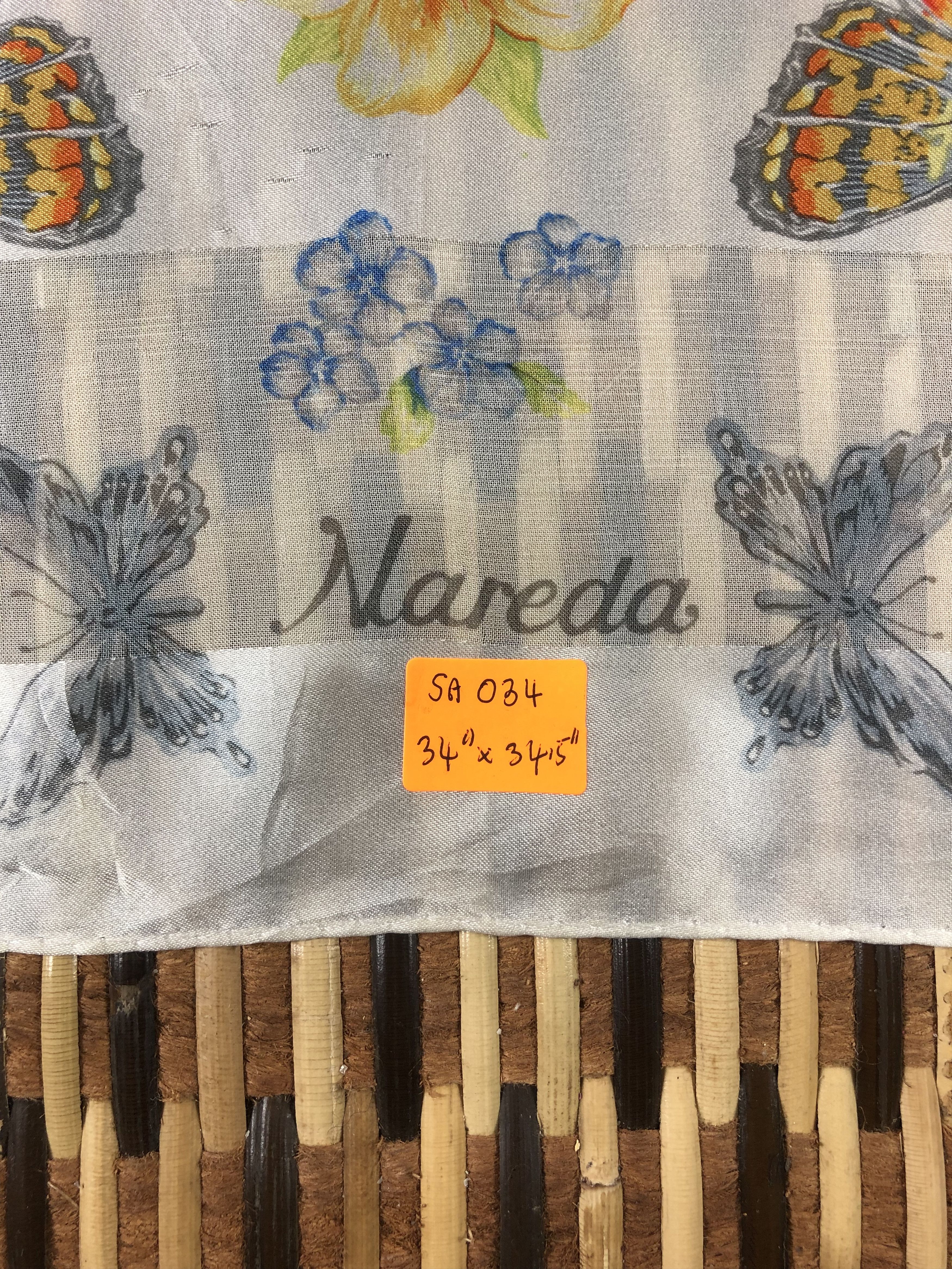 Vintage Nareda Floral Silk Scarf Size ONE SIZE - 5 Thumbnail