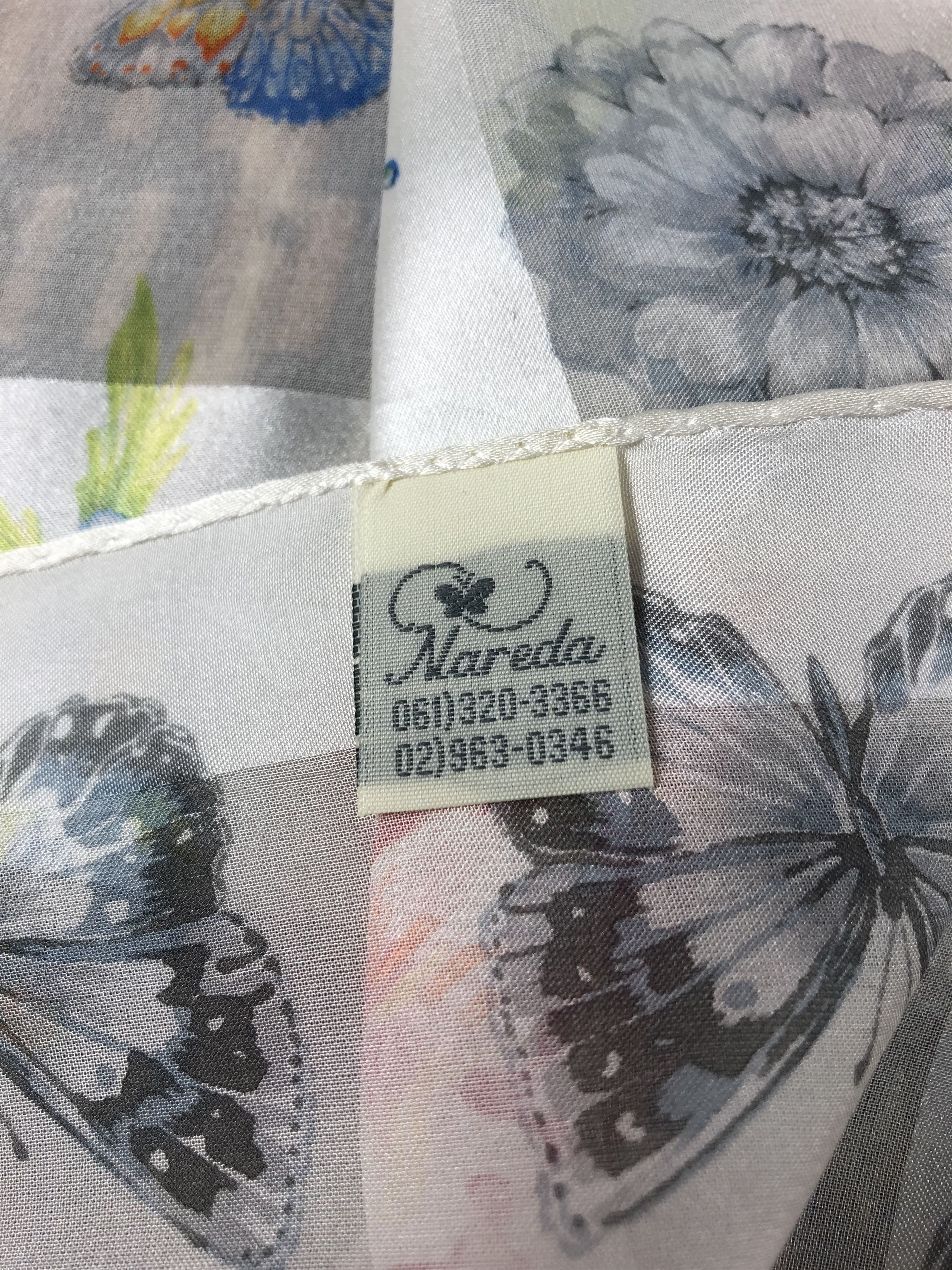 Vintage Nareda Floral Silk Scarf Size ONE SIZE - 6 Thumbnail