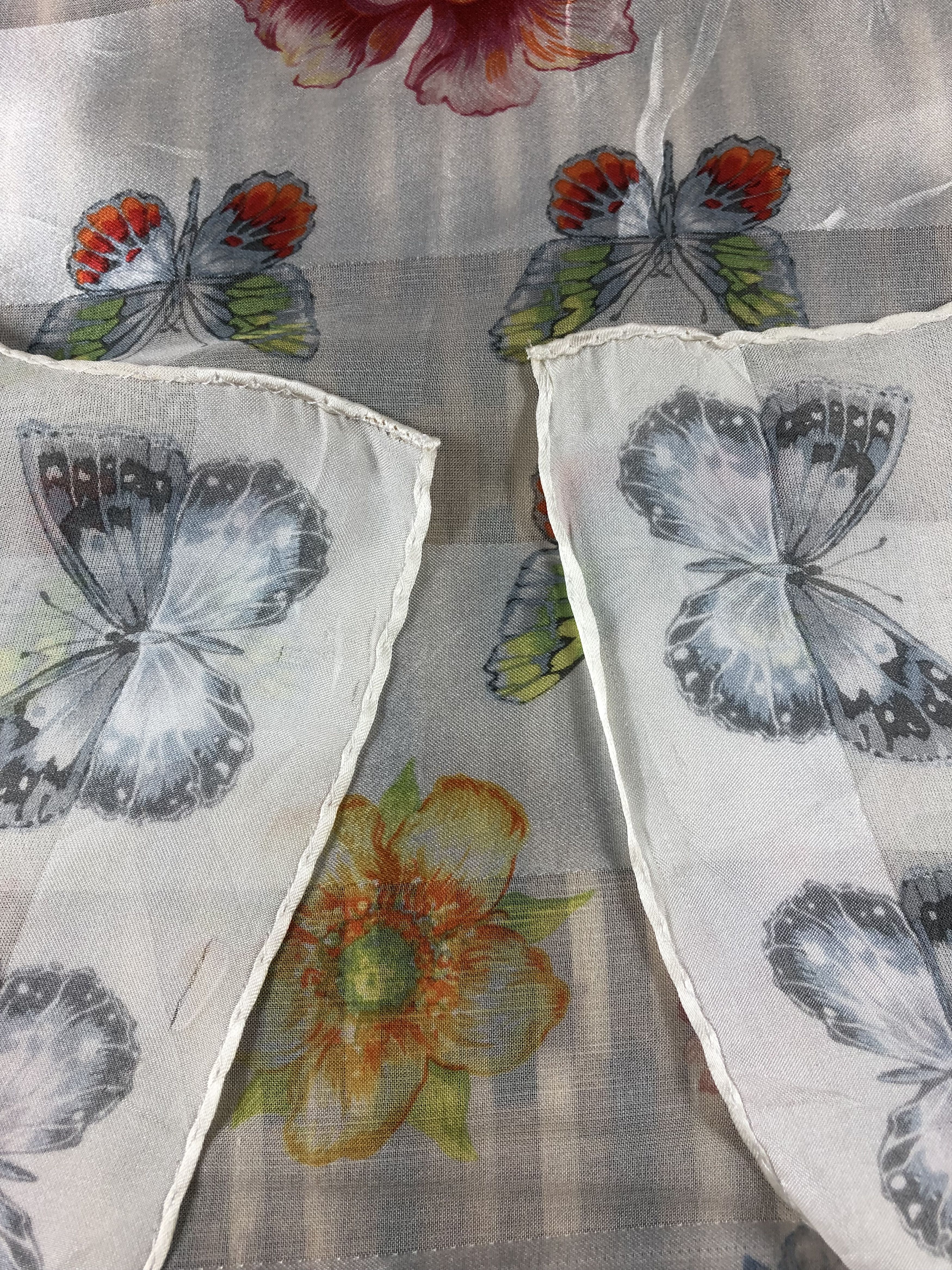 Vintage Nareda Floral Silk Scarf Size ONE SIZE - 8 Thumbnail
