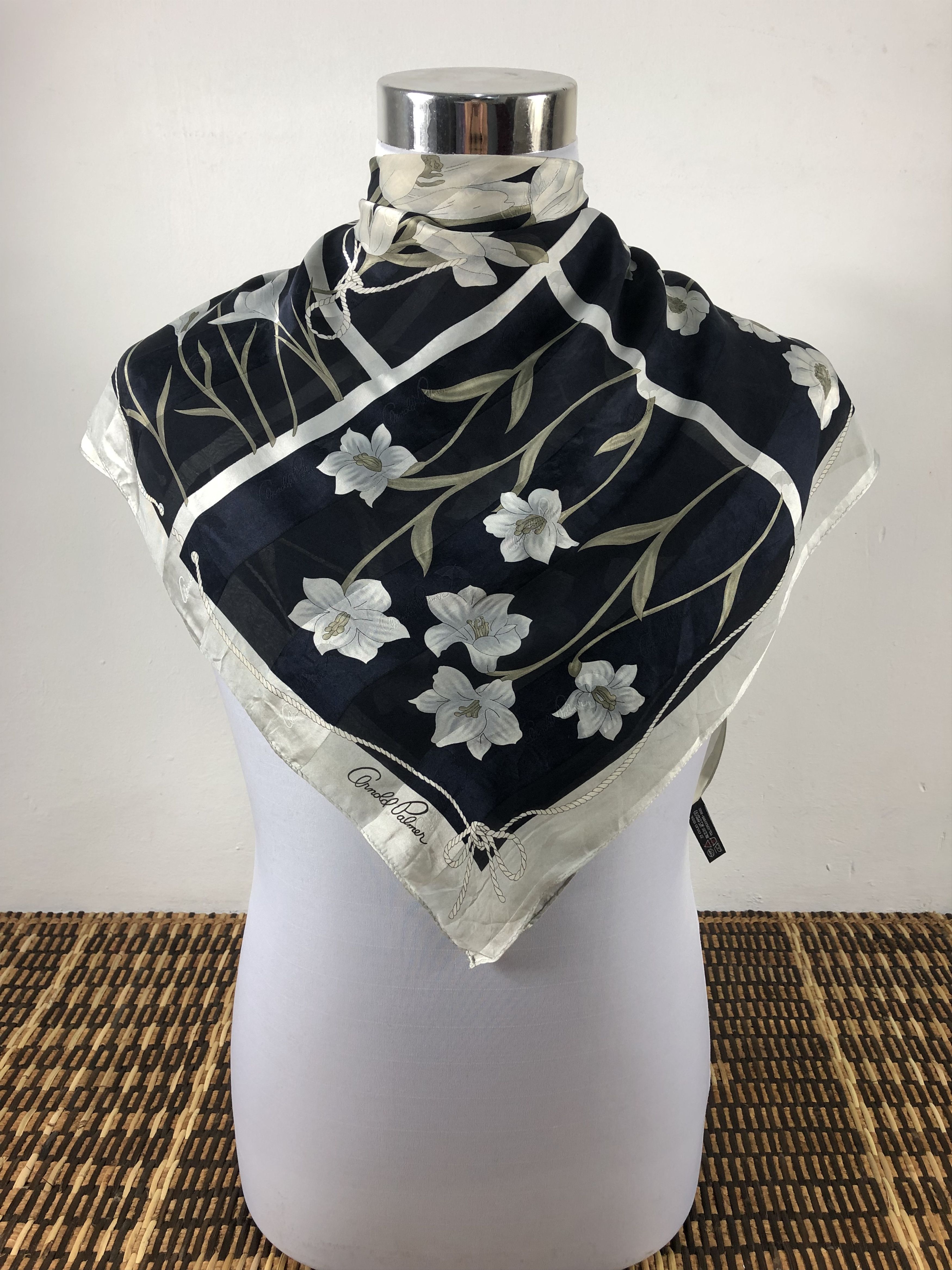 Vintage Vintage Arnold Parmer Silk Scarf Size ONE SIZE - 2 Thumbnail