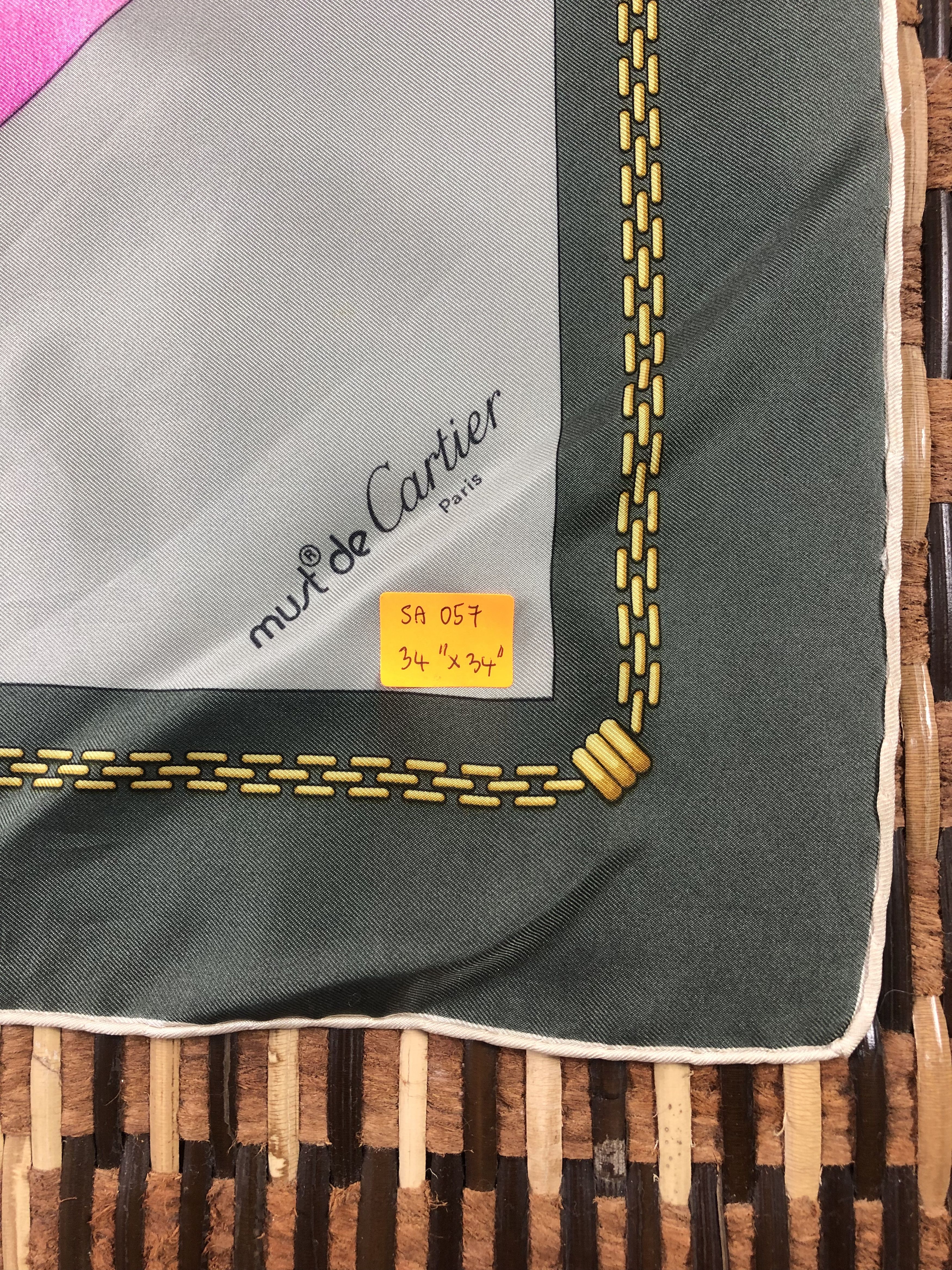 Vintage Vintage Cartier Silk Scarf Size ONE SIZE - 5 Thumbnail