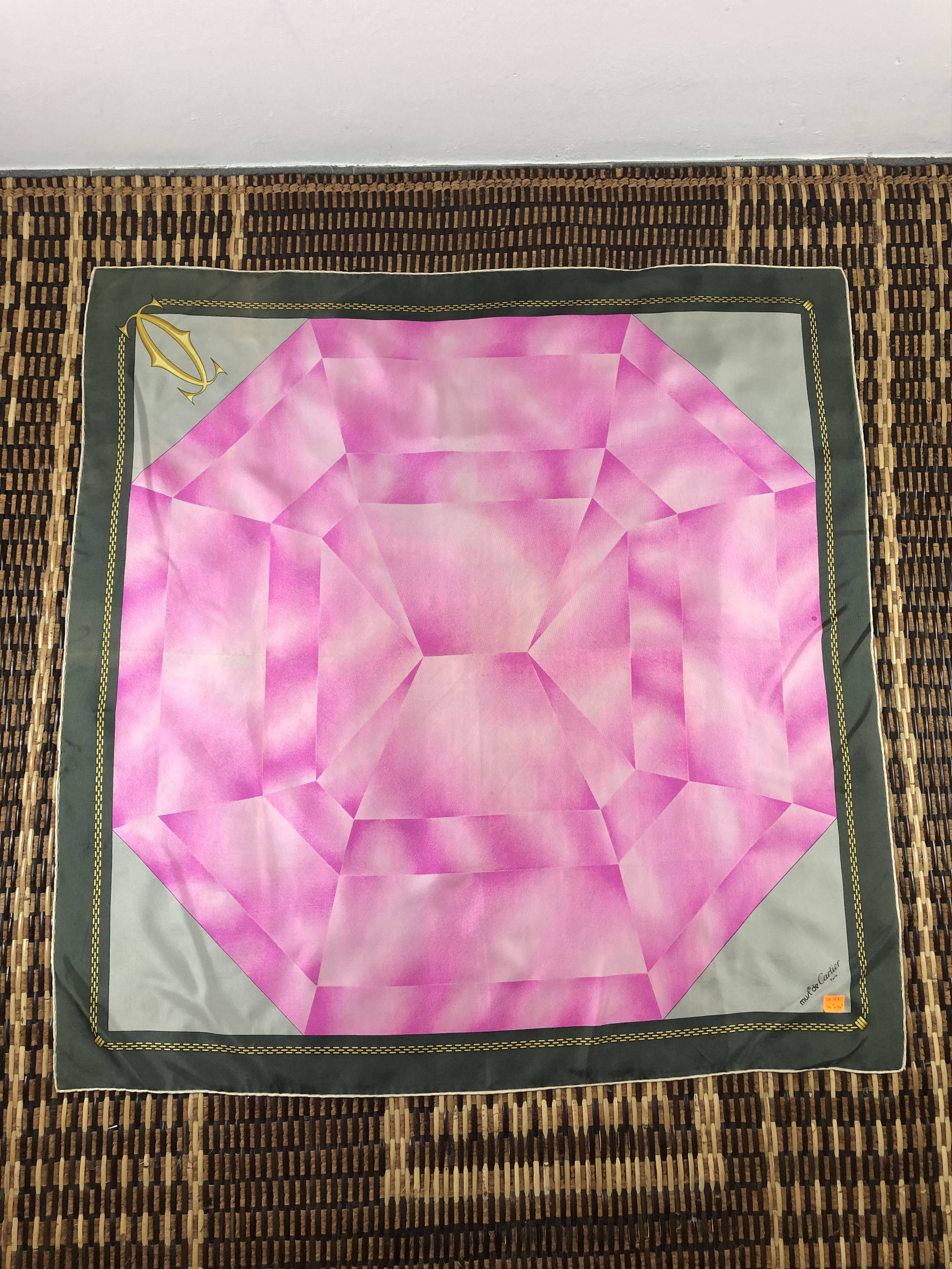 Vintage Vintage Cartier Silk Scarf Size ONE SIZE - 3 Thumbnail
