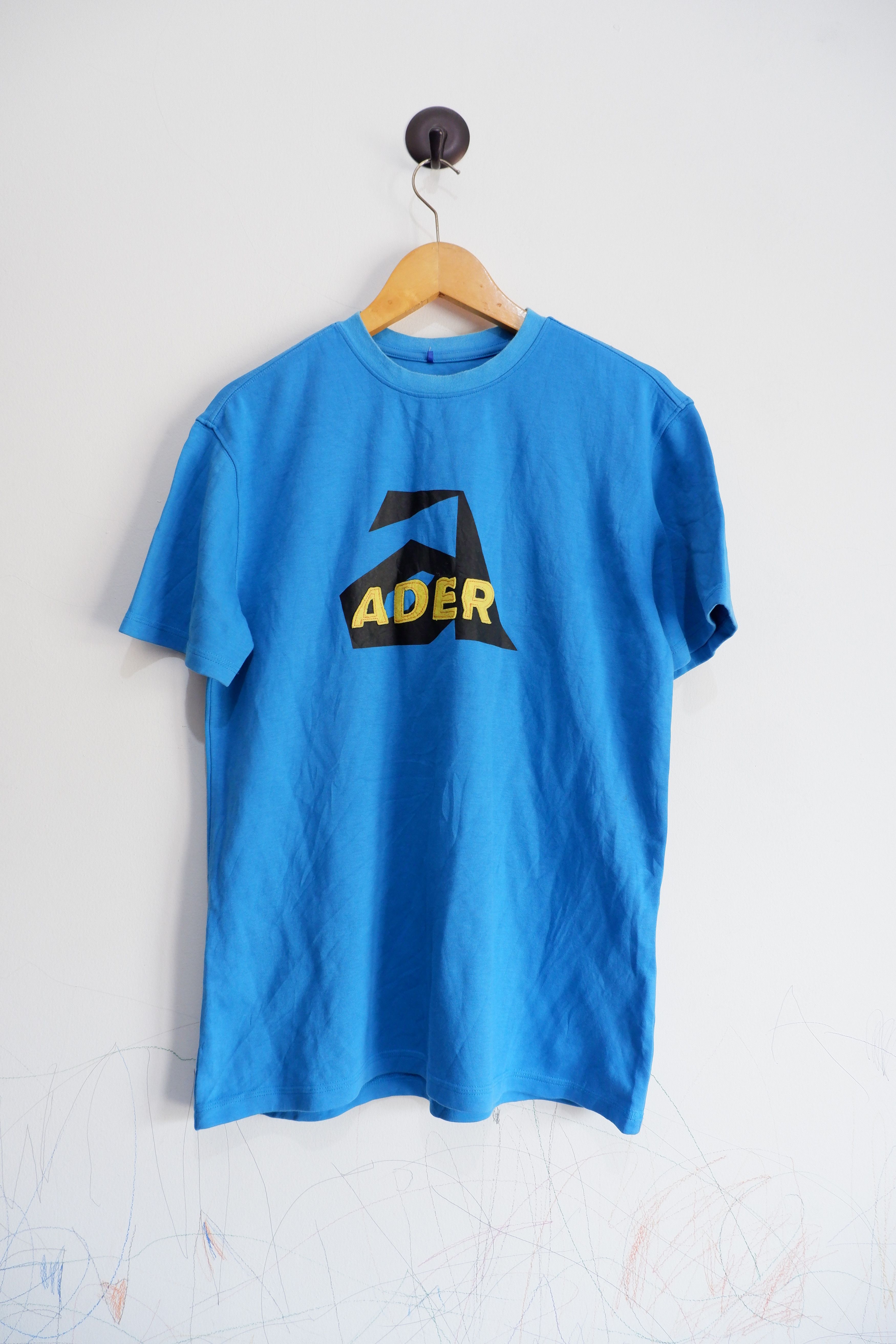 ★ADERERROR★ Layer logo tshirt Blue Ader Error Layer Logo T-Shirt Blue Shop Authentic at SASOM