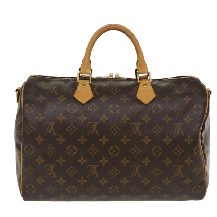 LOUIS VUITTON Monogram Idylle Speedy 30 Hand Bag Dark Brown M56702