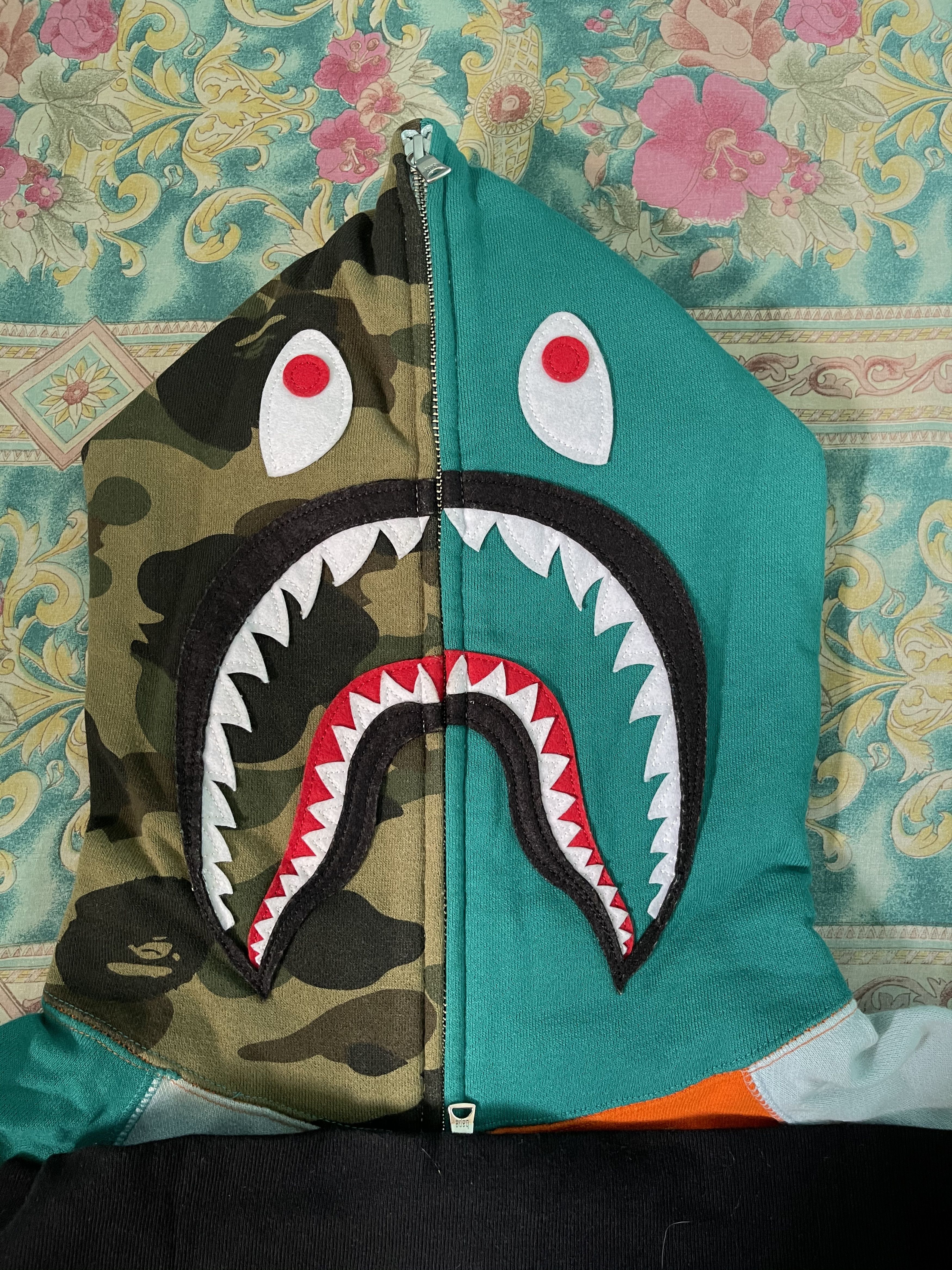 Bape Hoodie Bape Shark Multicolor A Half Camo PONR Size US L / EU 52-54 / 3 - 5 Thumbnail