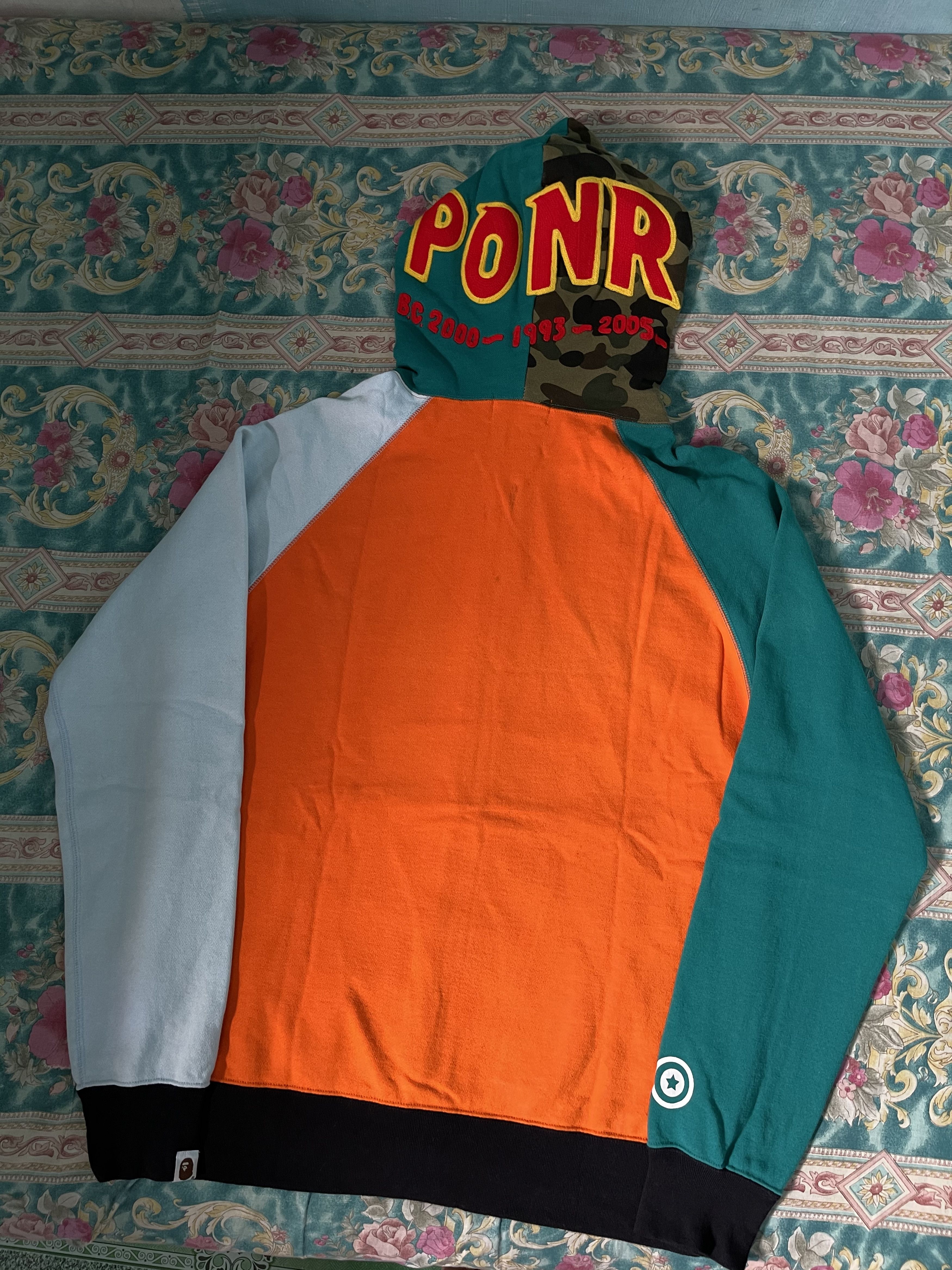 Bape Hoodie Bape Shark Multicolor A Half Camo PONR Size US L / EU 52-54 / 3 - 3 Thumbnail