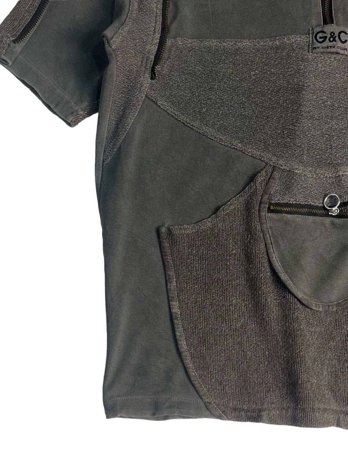 Designer × Seditionaries VTG 90s SEDITIONARIES MULTIZIPPED SMAL POCKET TSHIRT BY G&C Size US M / EU 48-50 / 2 - 8 Thumbnail
