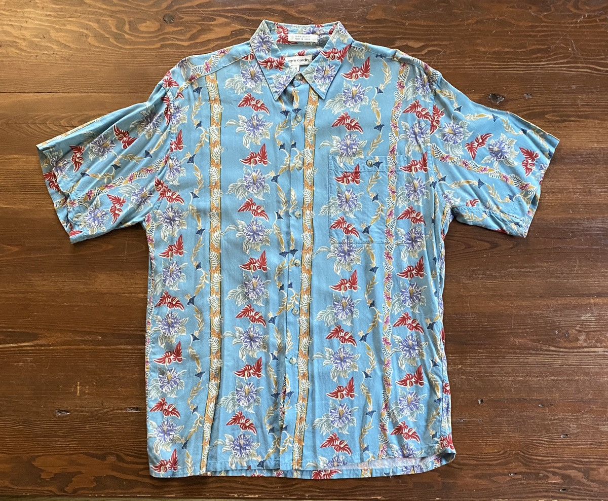 Pierre Cardin Vintage 80’s Pierre Cardin Flowers Rayon Button Up Size US M / EU 48-50 / 2 - 2 Thumbnail