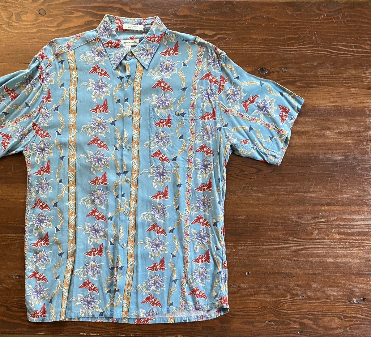 Pierre Cardin Vintage 80’s Pierre Cardin Flowers Rayon Button Up Size US M / EU 48-50 / 2 - 1 Thumbnail