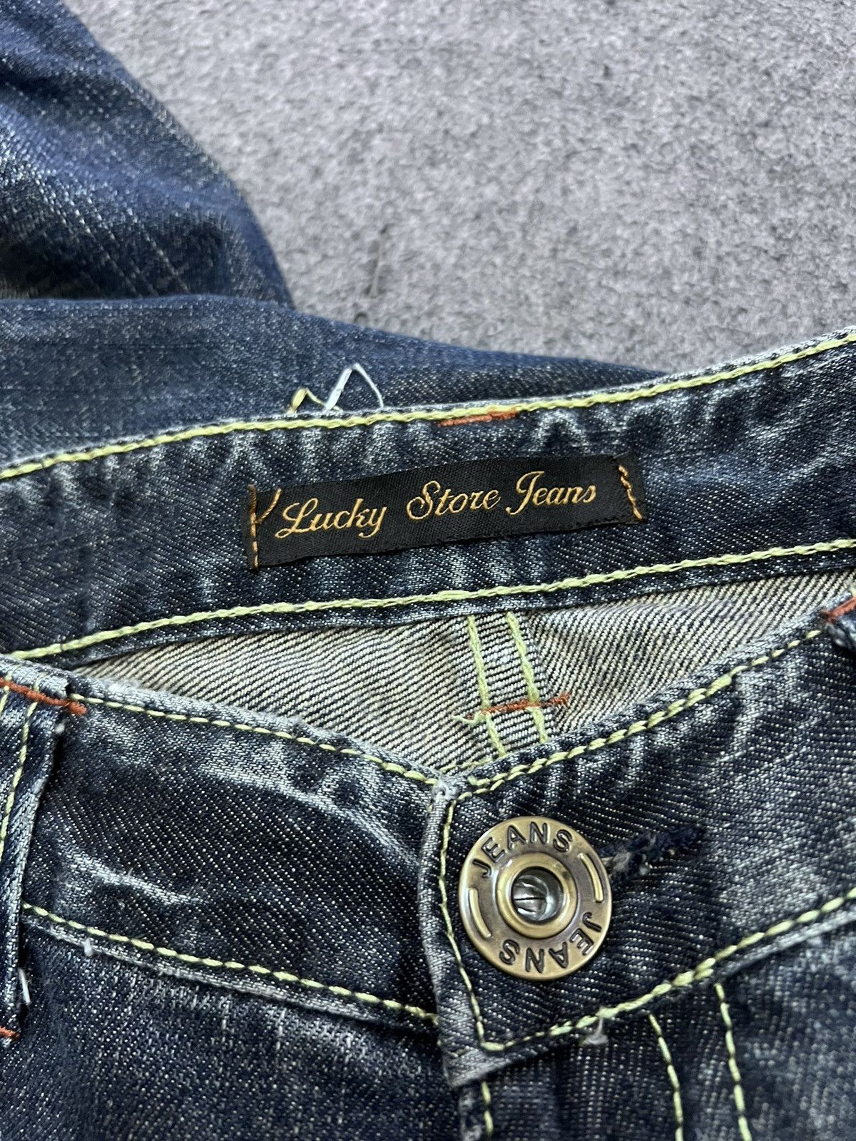 Japanese Brand FLARED💥LUCKY STORE TWIST DENIM PANT Size US 34 / EU 50 - 10 Thumbnail