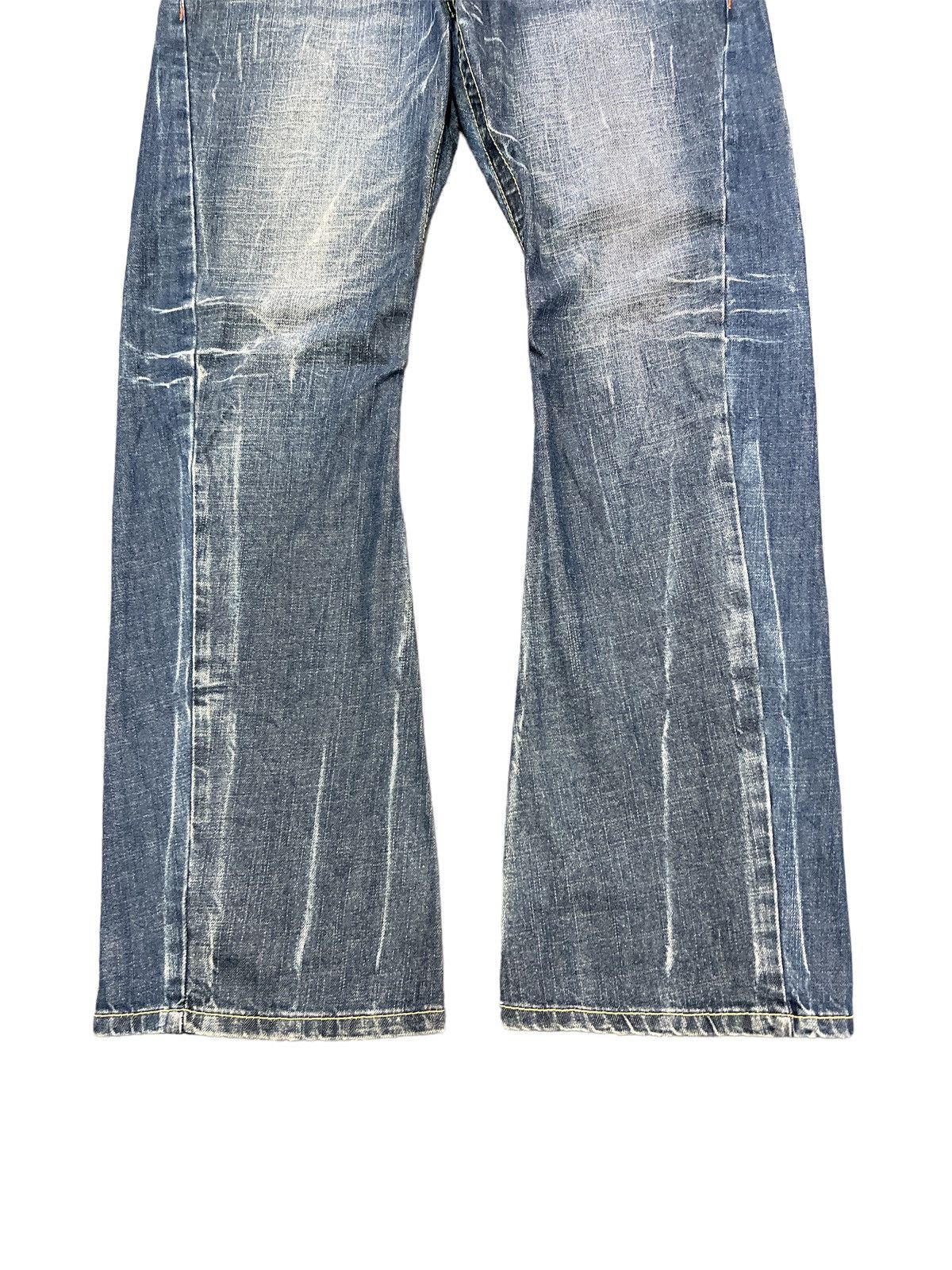 Japanese Brand FLARED💥LUCKY STORE TWIST DENIM PANT Size US 34 / EU 50 - 4 Thumbnail