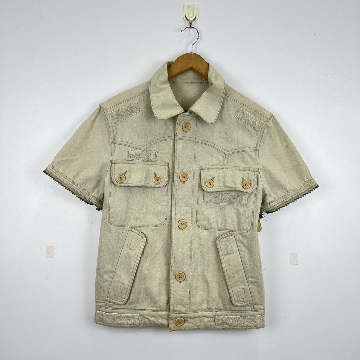 Bottega Veneta Vintage BOTTEGA VENETA Denim Removable Sleeve Jacket J0023 Size US S / EU 44-46 / 1 - 9 Thumbnail