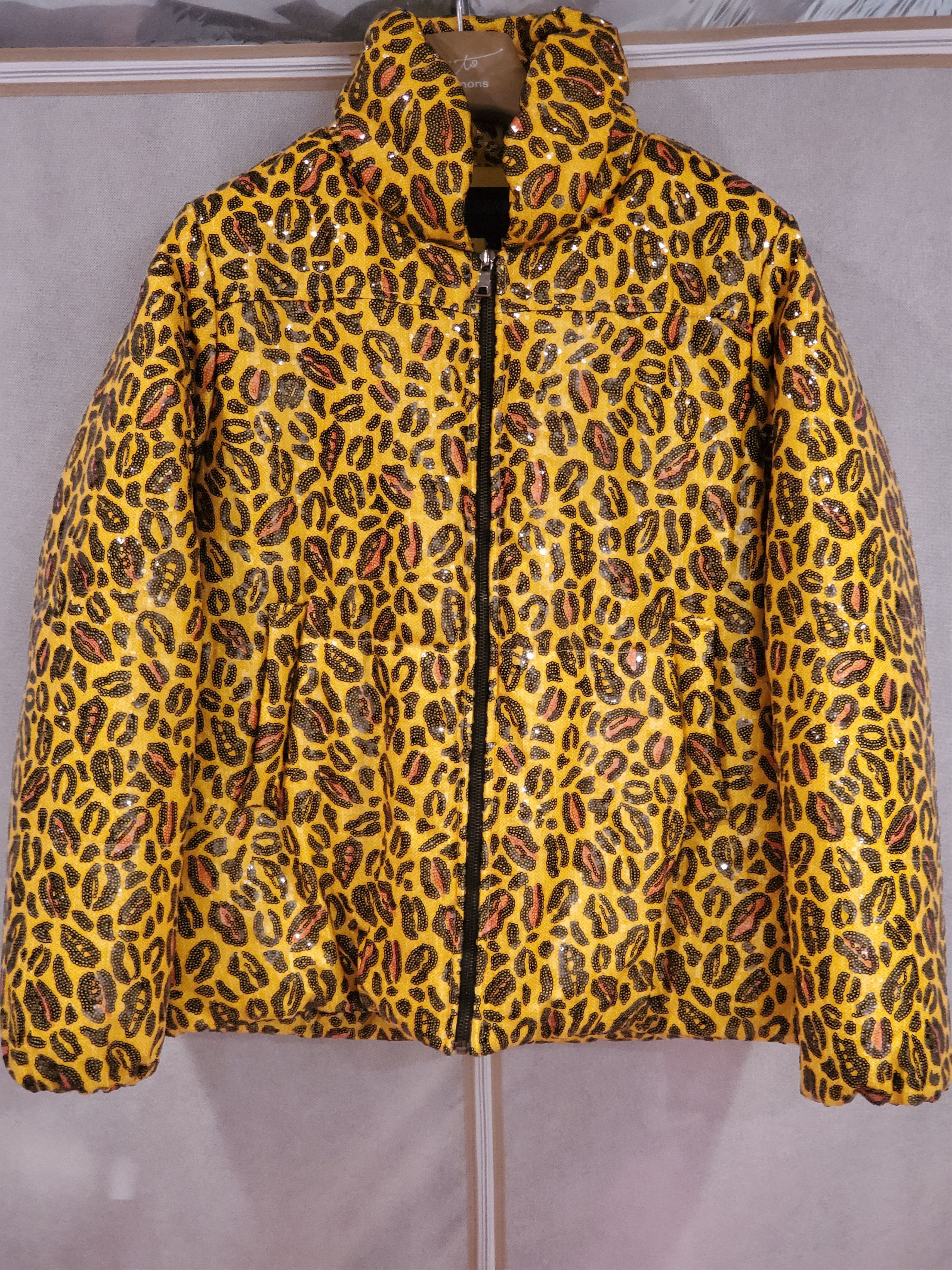 Other CHARMS Sequin Leopard Print Puffer Jacket - UNISEX Size US L / EU 52-54 / 3 - 4 Thumbnail