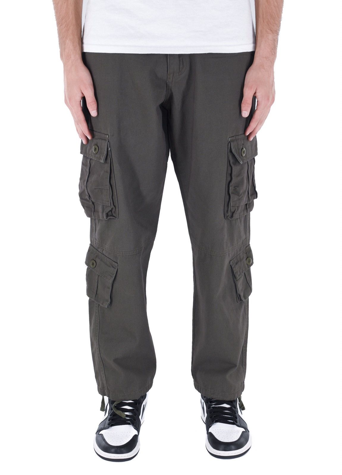 Japanese Brand 8 Pocket Cargo Pants Grey Size US 38 / EU 54 - 2 Thumbnail