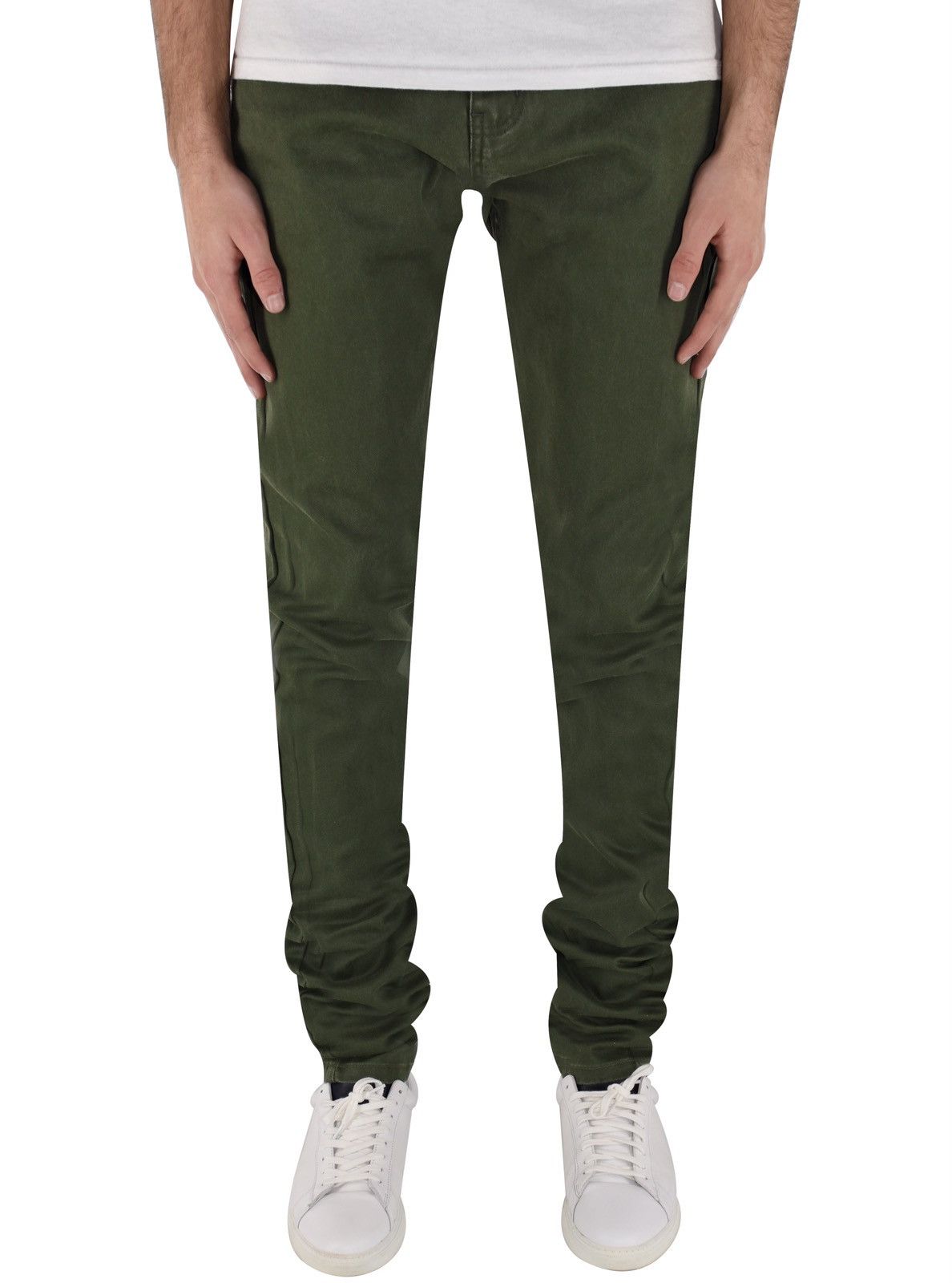 Vintage Stacked Denim Jeans Olive Green Size US 34 / EU 50 - 1 Thumbnail