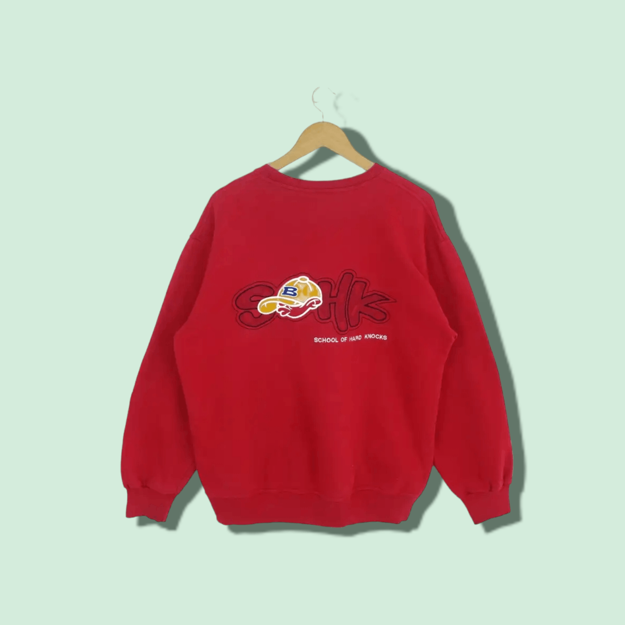 Japanese Brand SCHOOL OF HARD KNOCKS SOHK Big Logo Sweatshirt Size US XL / EU 56 / 4 - 1 Thumbnail