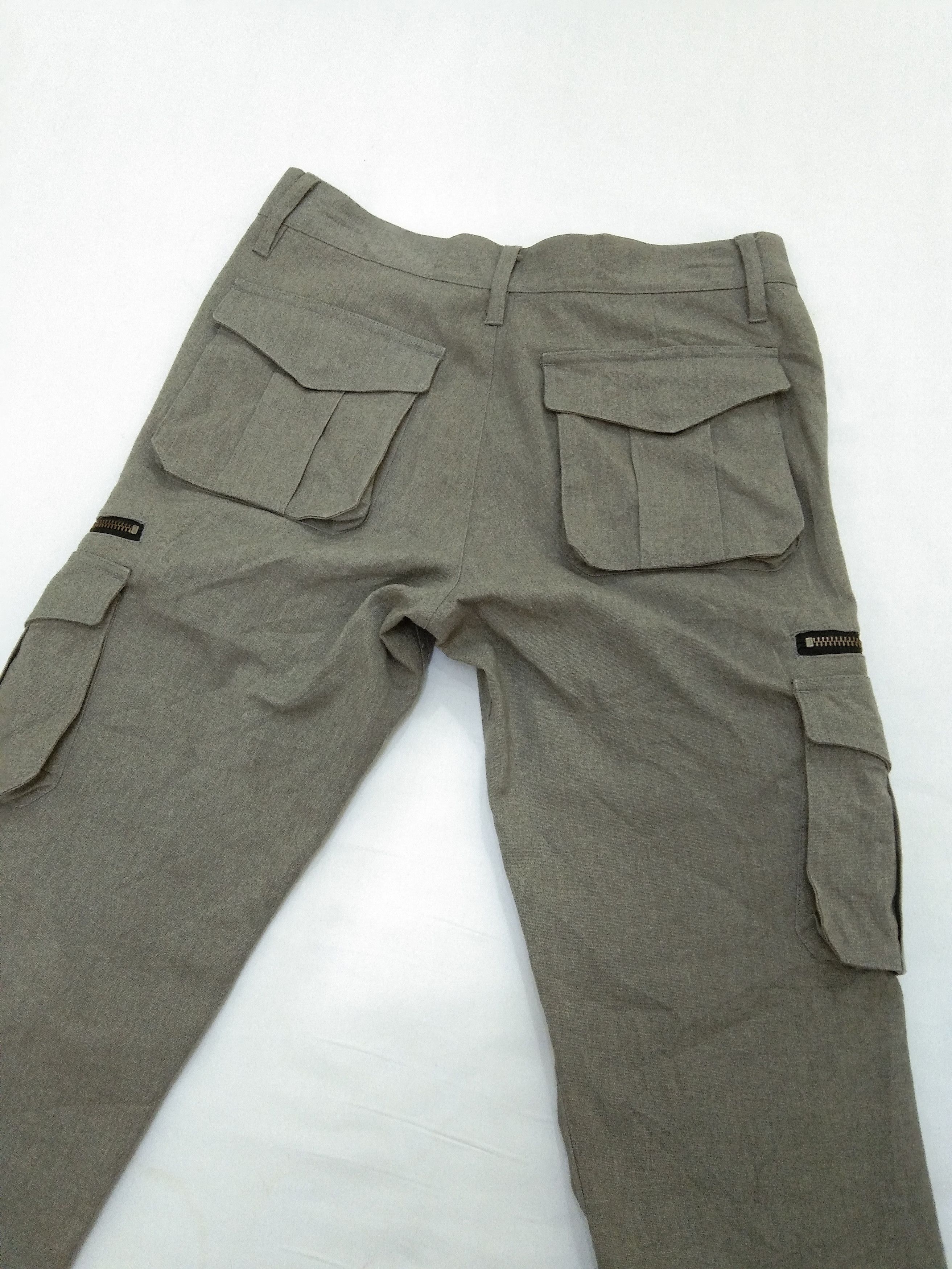 Japanese Brand Shellac x Semantic Design Grey Japanese Cargo Pants 29x27 Size US 29 - 3 Thumbnail