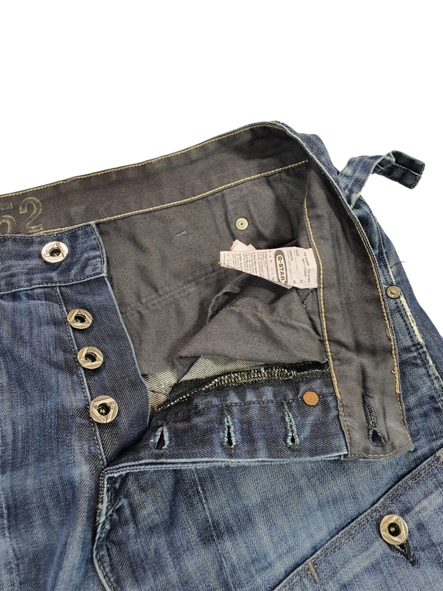 G-Star Constructed Front Pocket Blue Denim Cargo Jeans Size W31L34 Size US 31 - 6 Thumbnail