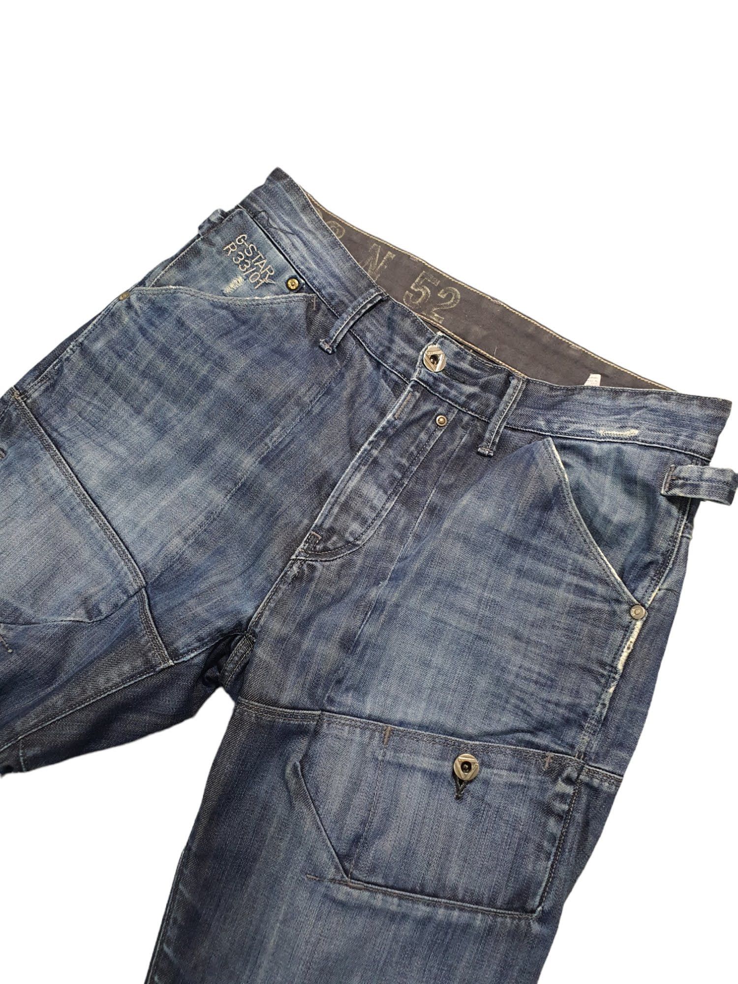 G-Star Constructed Front Pocket Blue Denim Cargo Jeans Size W31L34 Size US 31 - 3 Thumbnail