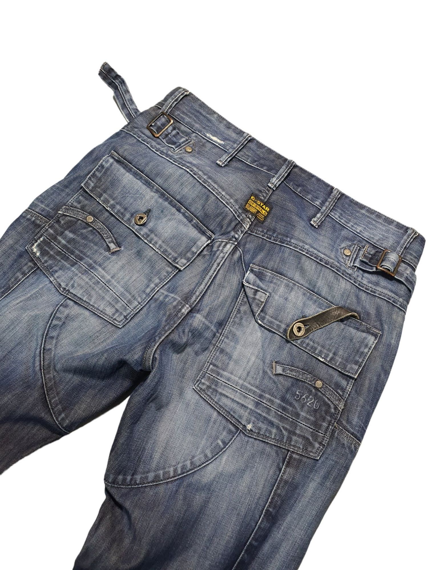 G-Star Constructed Front Pocket Blue Denim Cargo Jeans Size W31L34 Size US 31 - 4 Thumbnail