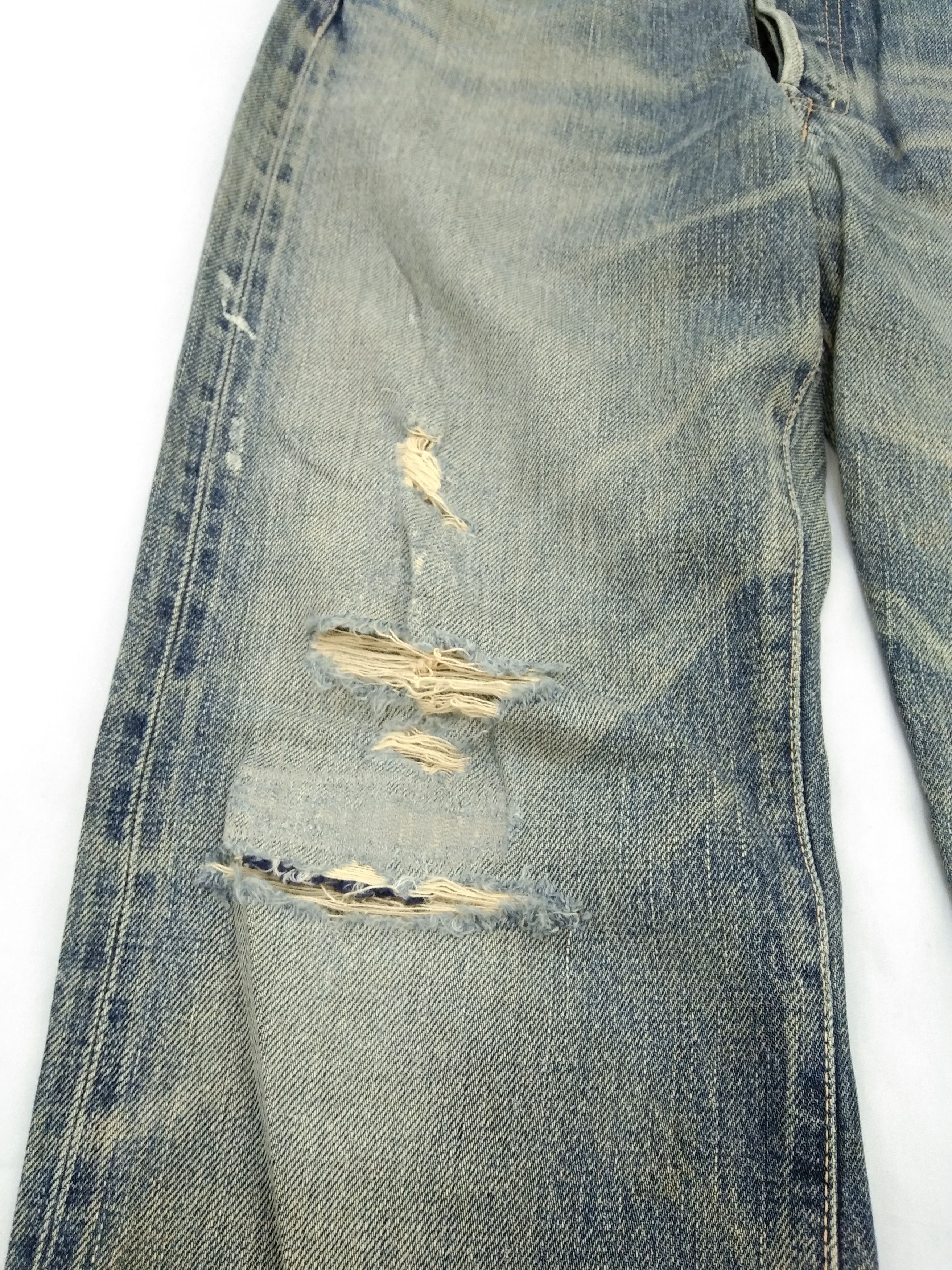 Japanese Brand Vintage Distressed Rusty Wash Omnigod Selvedge Redline Jeans Size US 30 / EU 46 - 4 Thumbnail