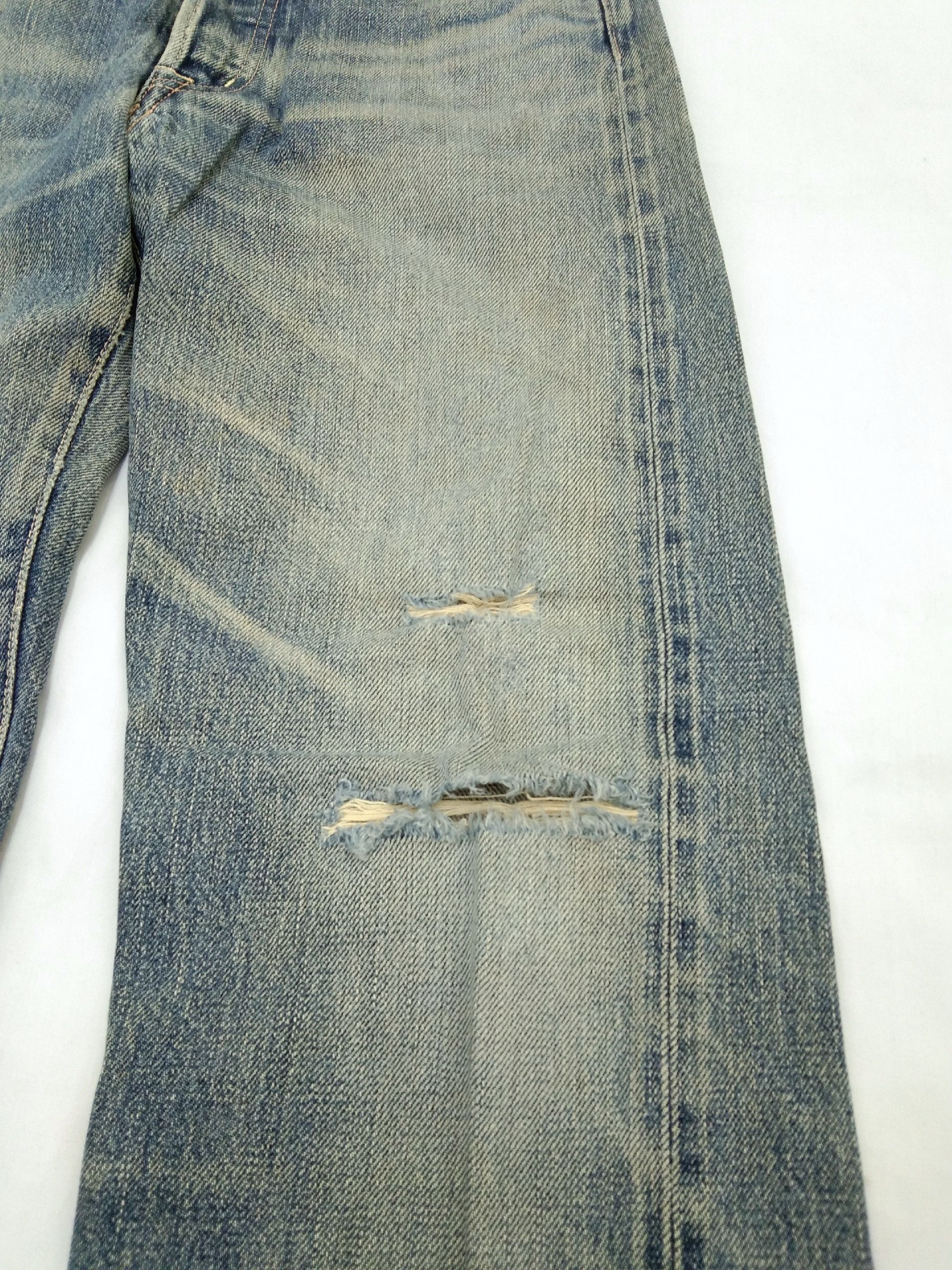 Japanese Brand Vintage Distressed Rusty Wash Omnigod Selvedge Redline Jeans Size US 30 / EU 46 - 5 Thumbnail