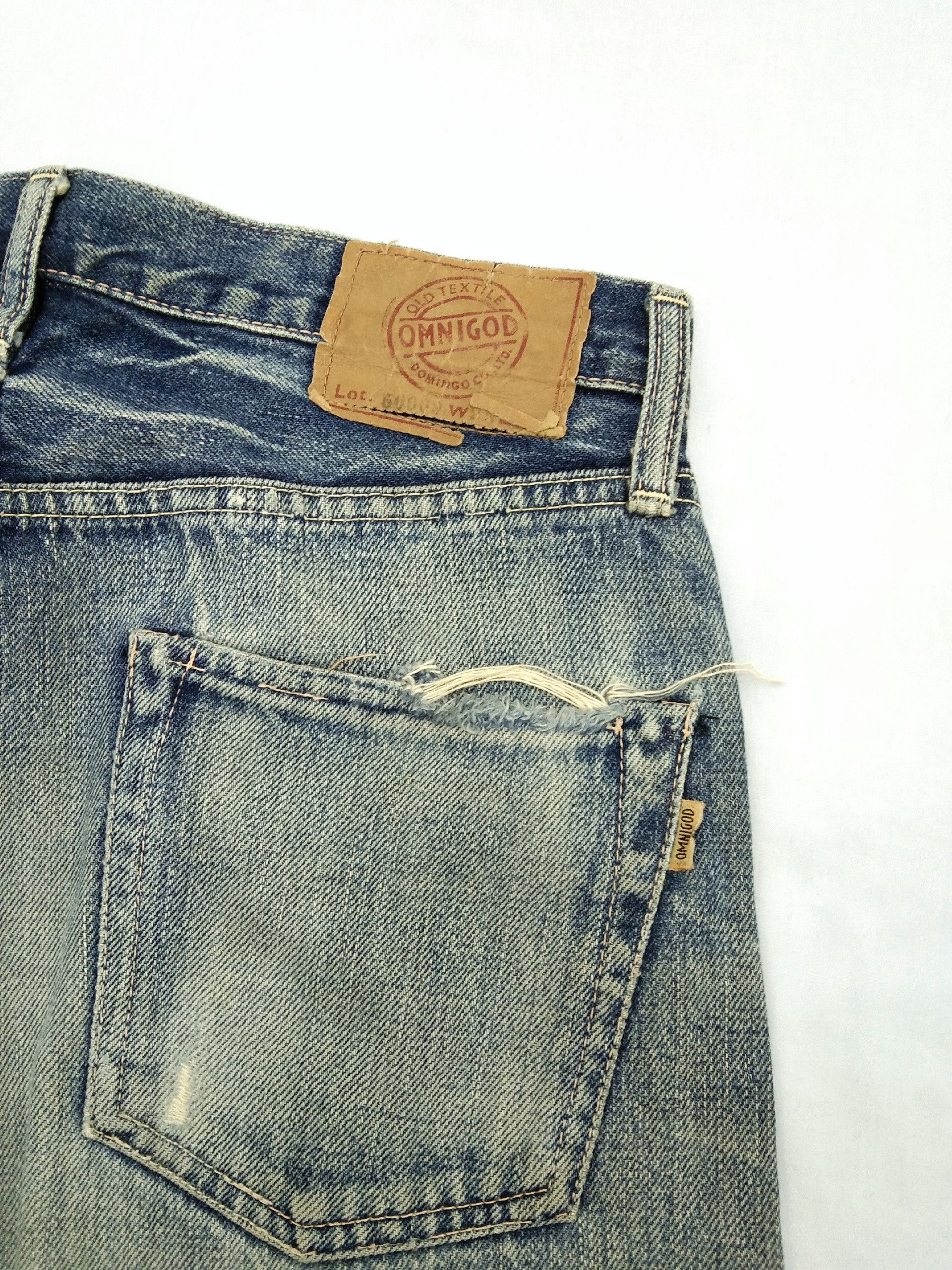 Japanese Brand Vintage Distressed Rusty Wash Omnigod Selvedge Redline Jeans Size US 30 / EU 46 - 3 Thumbnail