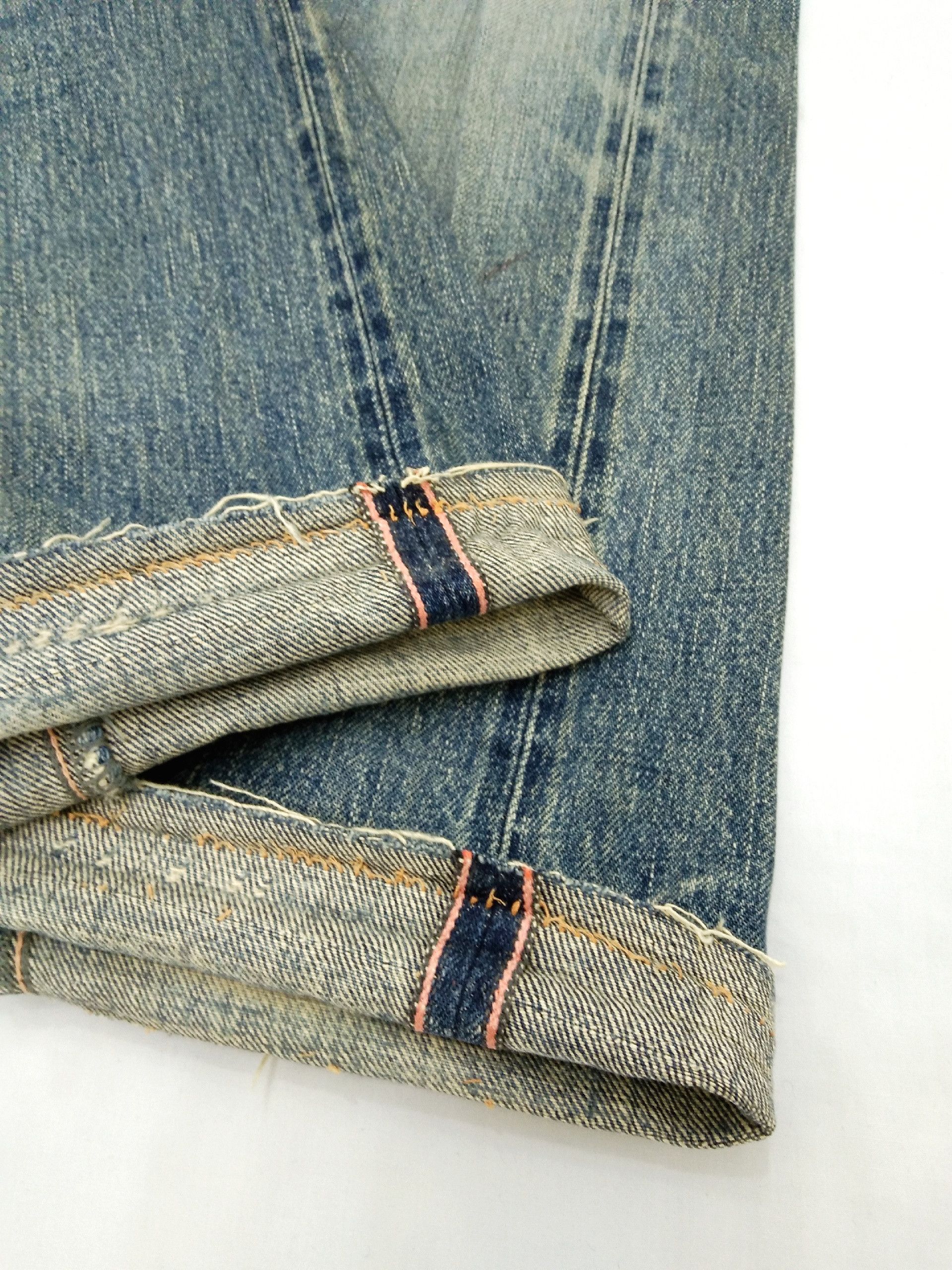 Japanese Brand Vintage Distressed Rusty Wash Omnigod Selvedge Redline Jeans Size US 30 / EU 46 - 8 Thumbnail