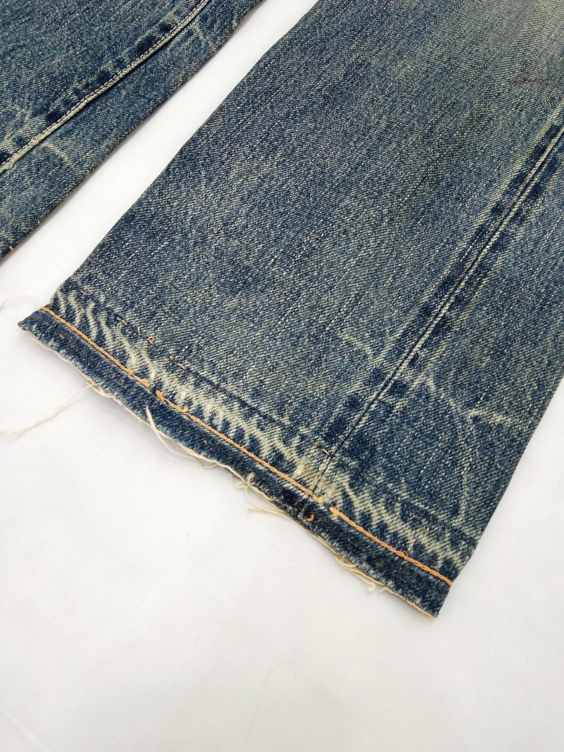Japanese Brand Vintage Distressed Rusty Wash Omnigod Selvedge Redline Jeans Size US 30 / EU 46 - 6 Thumbnail