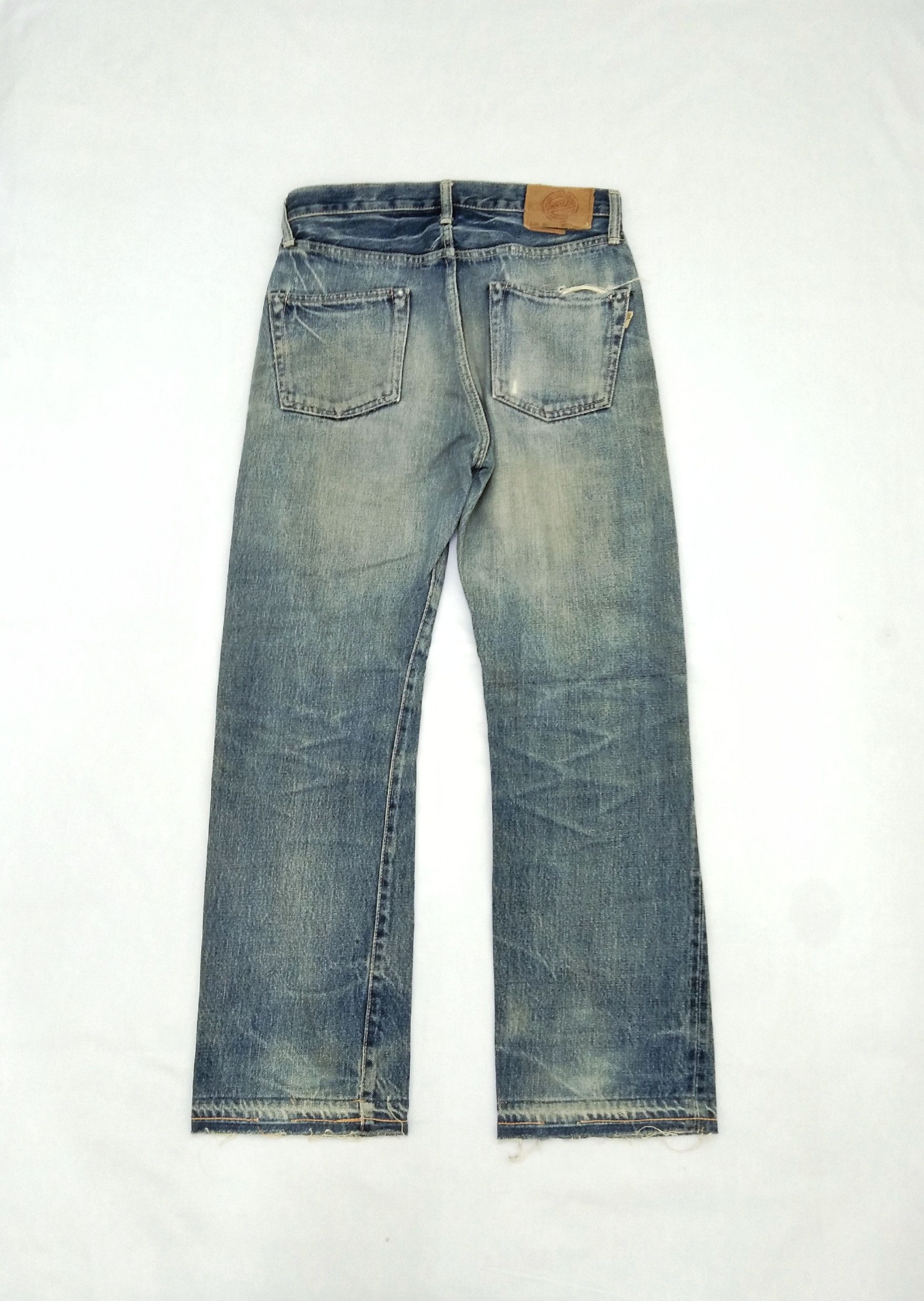 Japanese Brand Vintage Distressed Rusty Wash Omnigod Selvedge Redline Jeans Size US 30 / EU 46 - 2 Thumbnail