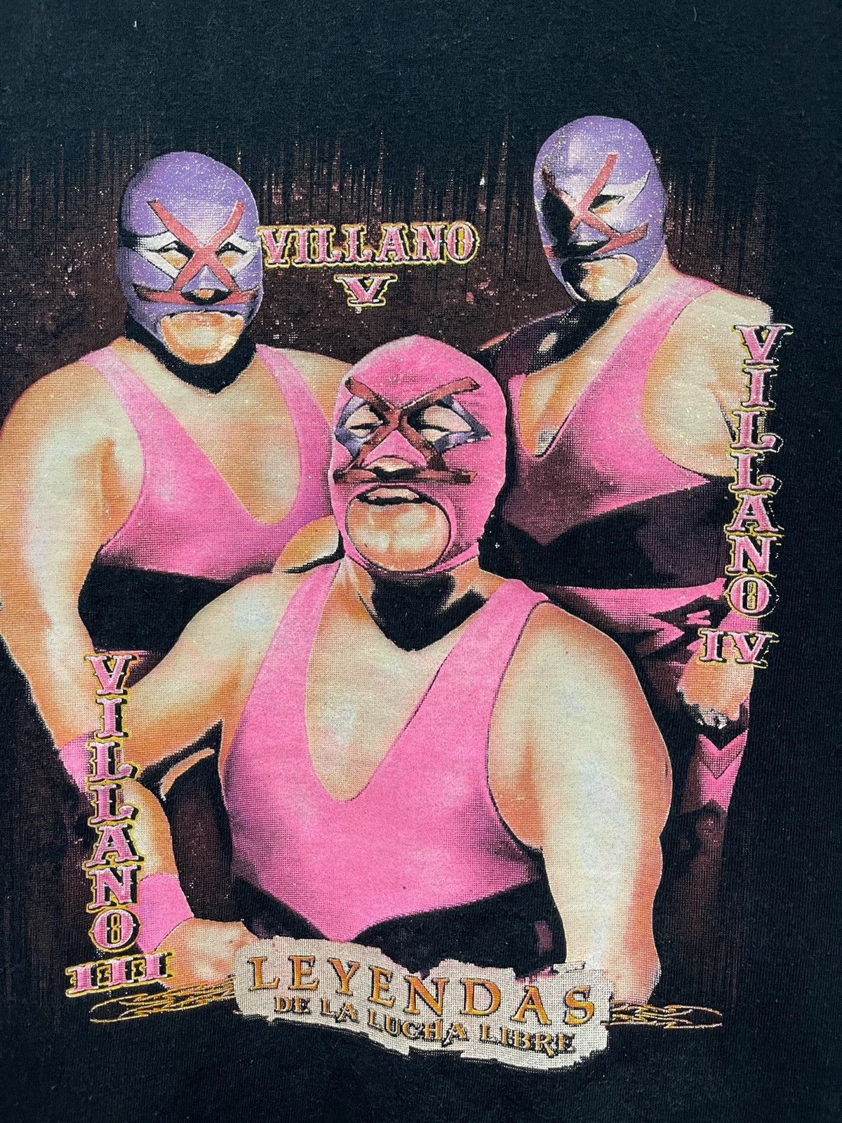 Rap Tees × Vintage × WCW/nWo Vintage 90s Wrestling Leyendas Lucha Libre T shirt Size US XL / EU 56 / 4 - 2 Thumbnail