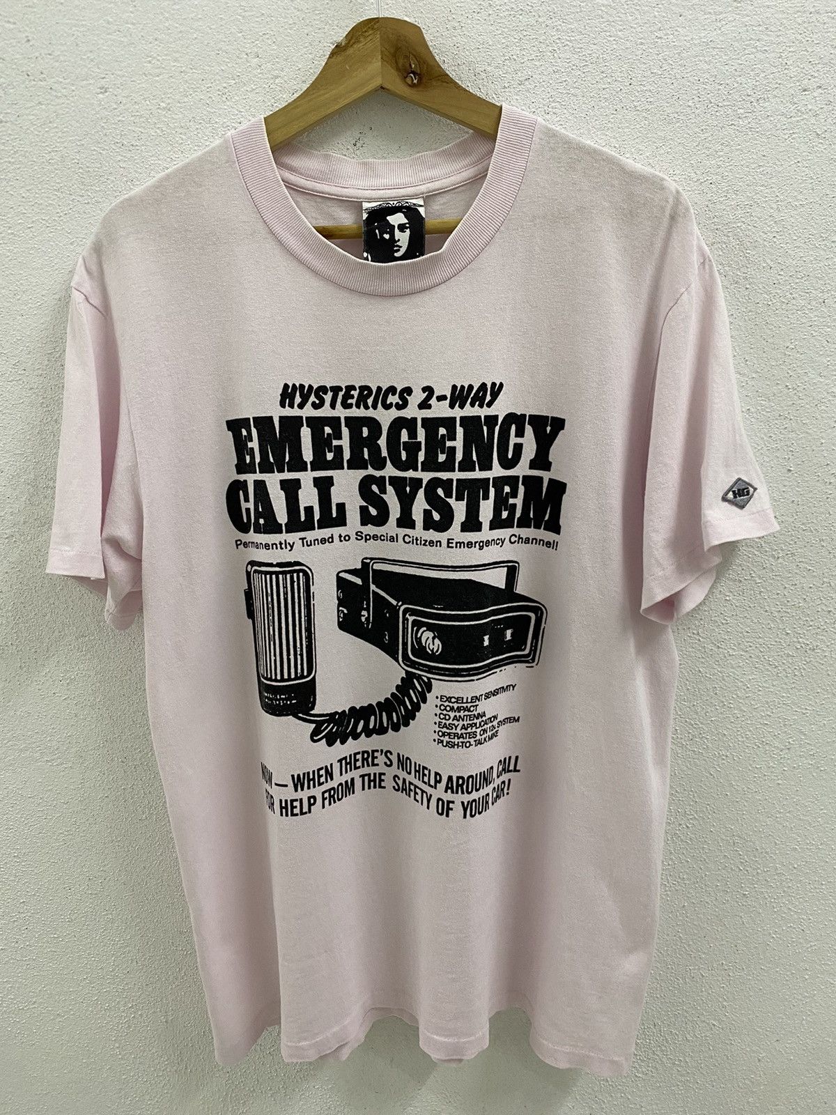 image of Hysteric Glamour Emergency Call Sistem in Pinks, Men's (Size Medium)