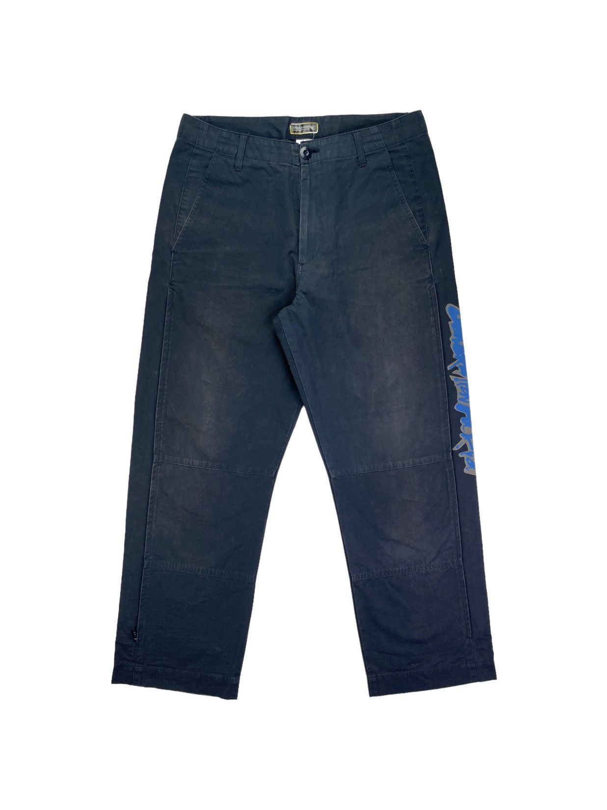 image of Undercover x Wtaps S/s 00 "generation Fuck You" Zipper Punk Pants in Navy Blue, Men's (Size 32)